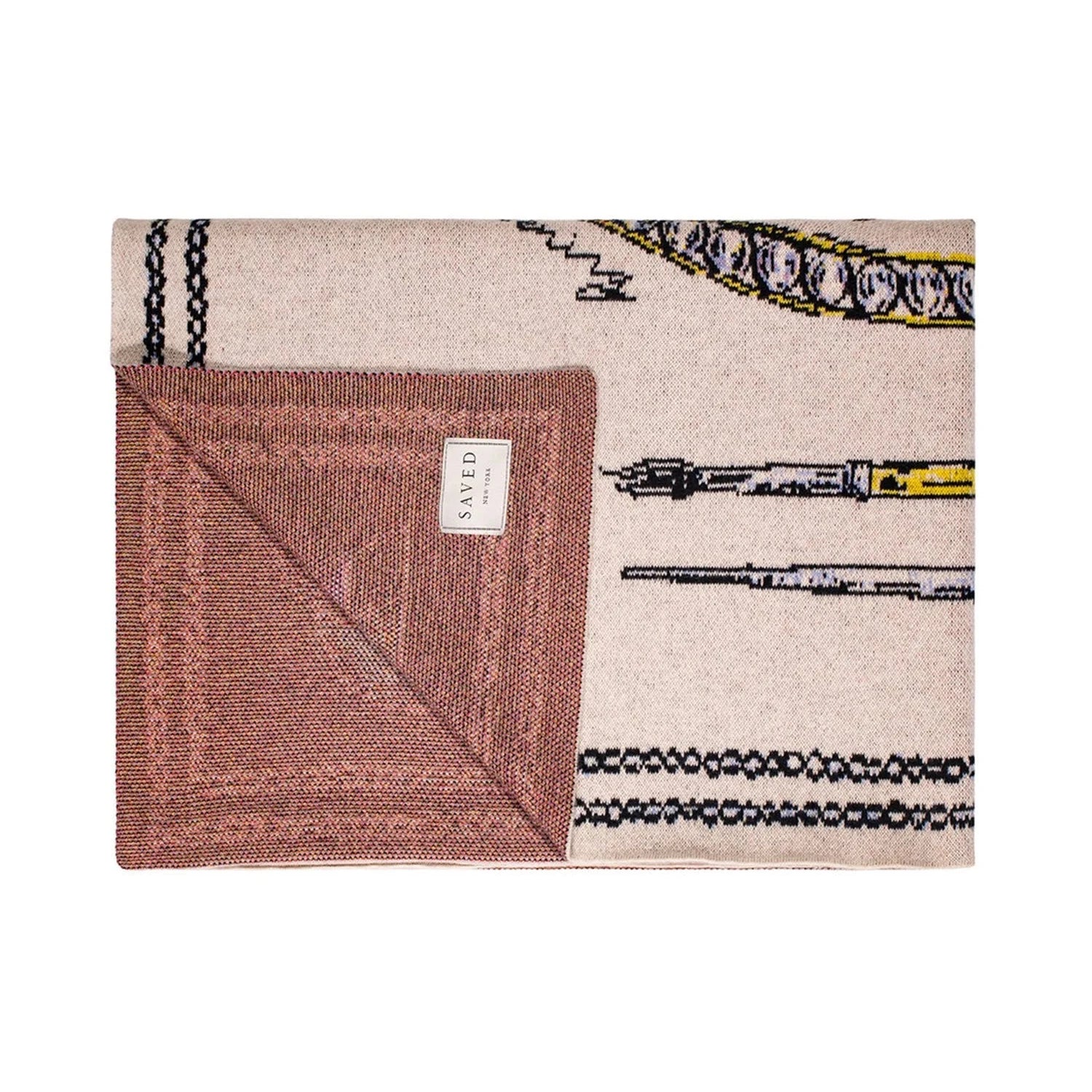 FEE GREENING - PAINTERS COMPASS Cashmere Blanket