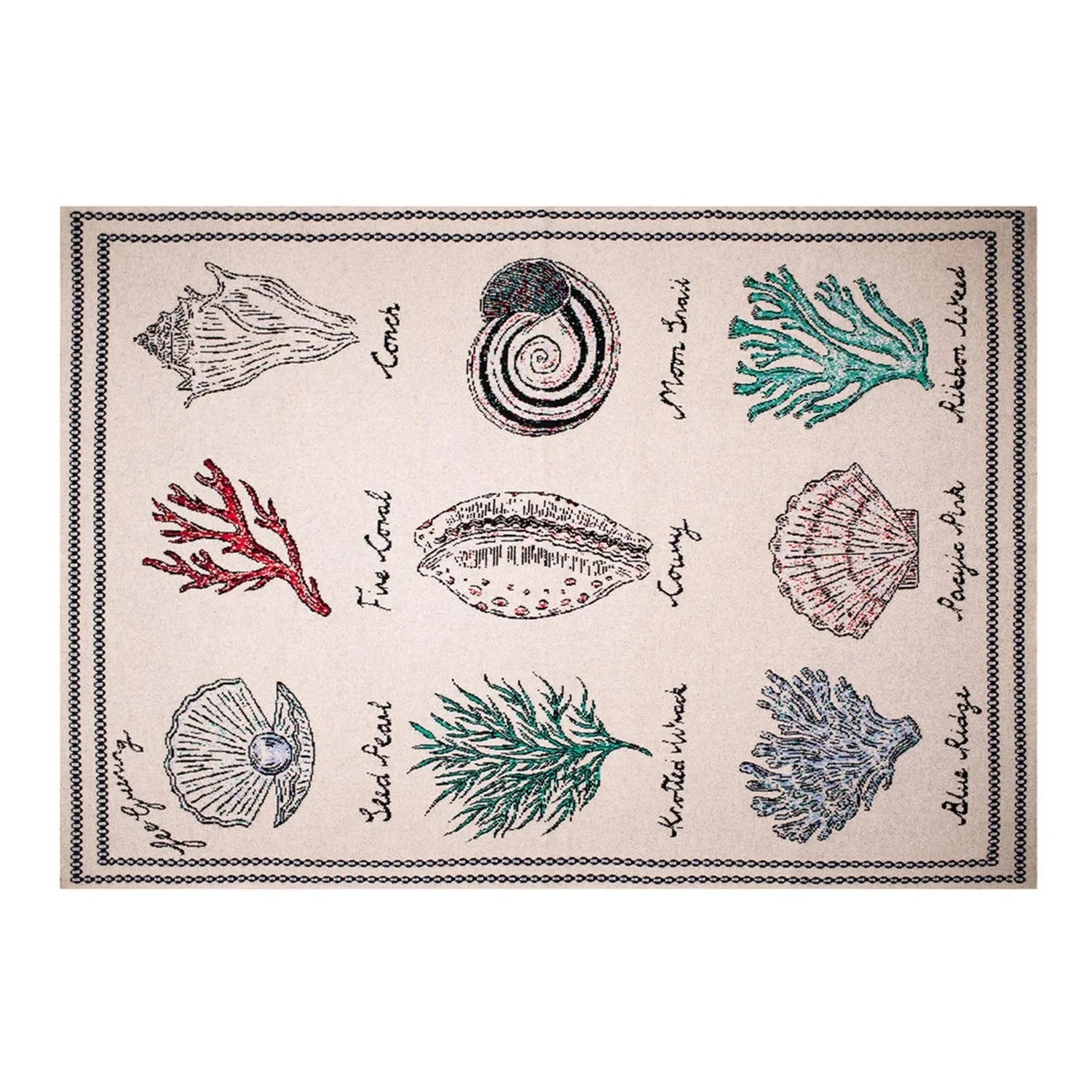 FEE GREENING - SEA SHELLS Cashmere Blanket