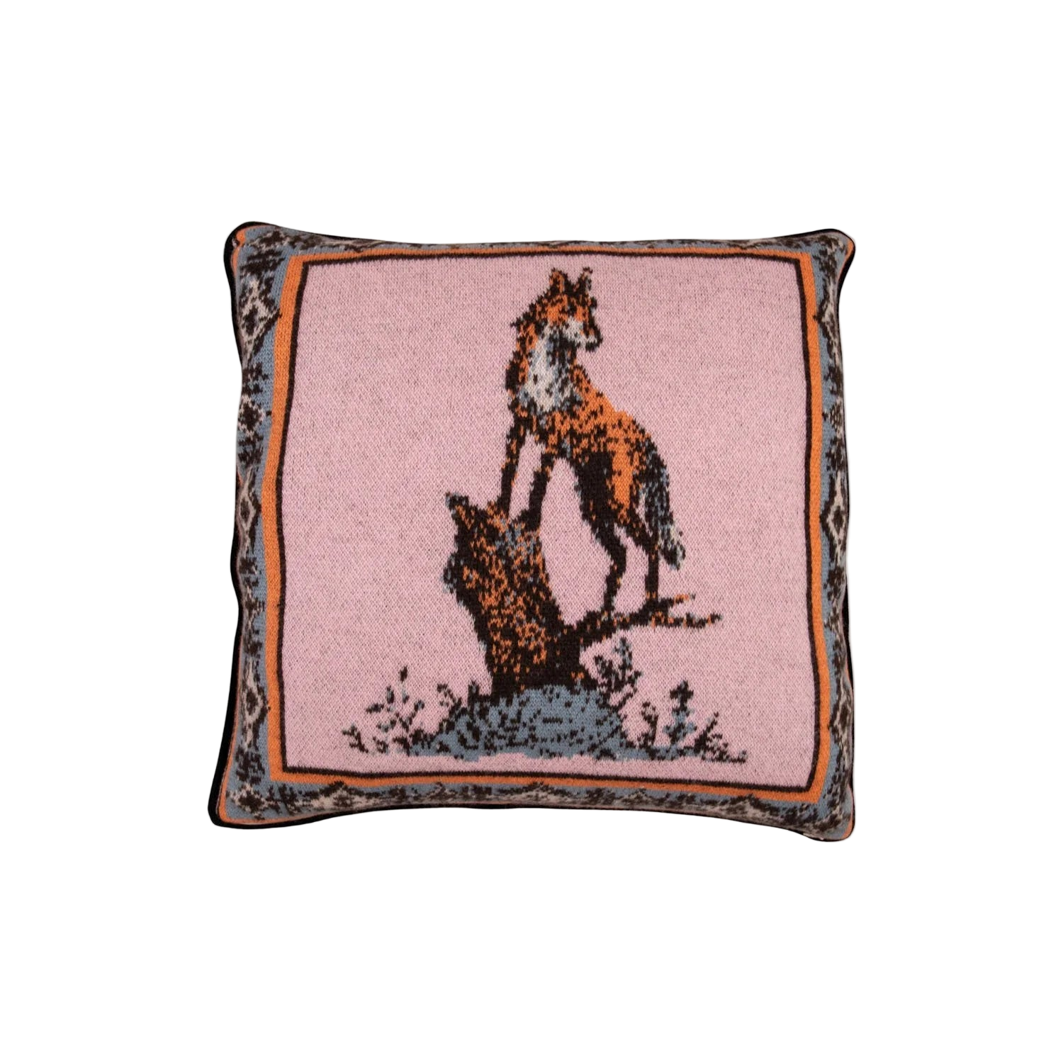 SAVED NY x Lukas the Illustrator "Fairy Tale Fox" cashmere pillow