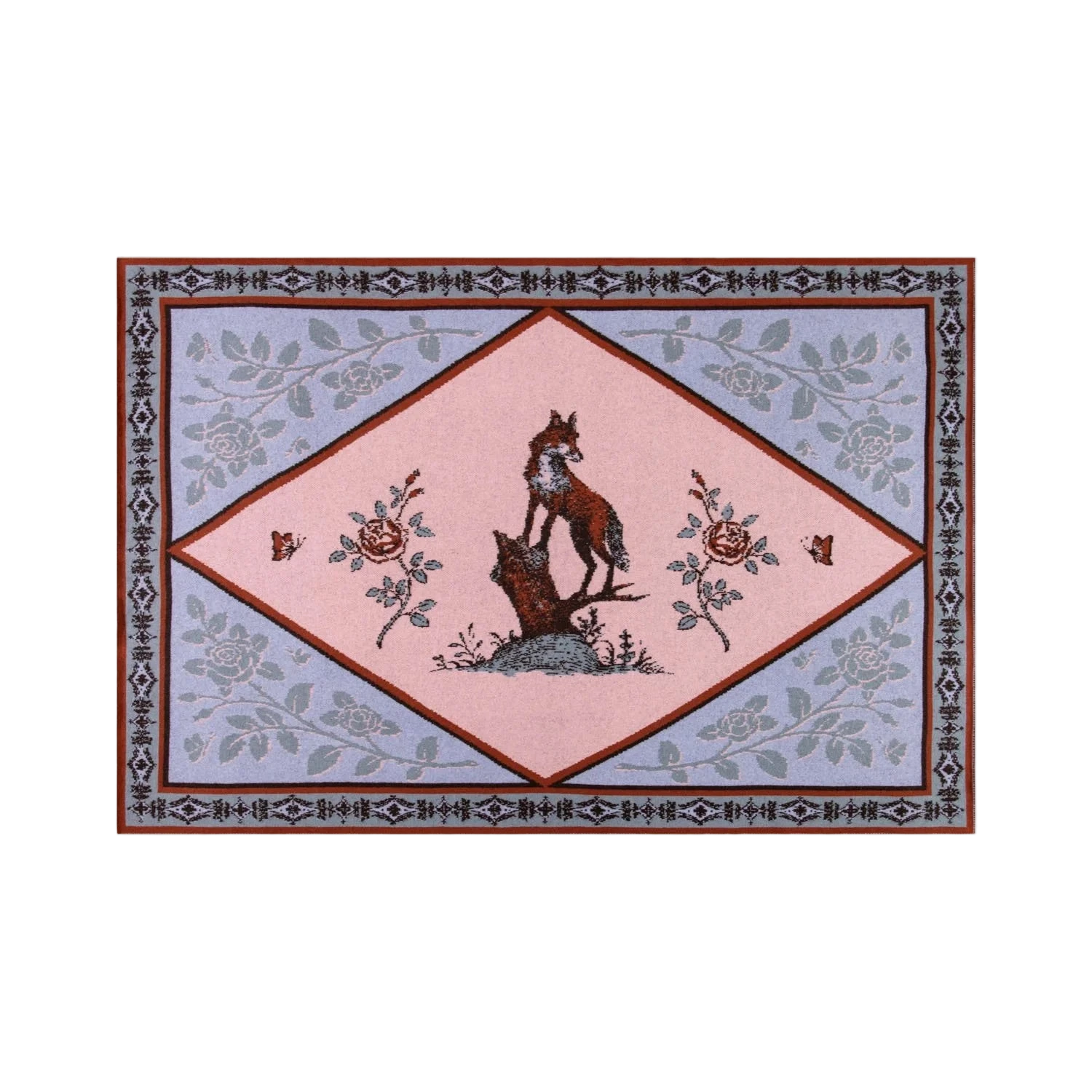 SAVED NY x LUKAS THE ILLUSTRATOR "Fairy Tale Fox" Cashmere Blanket