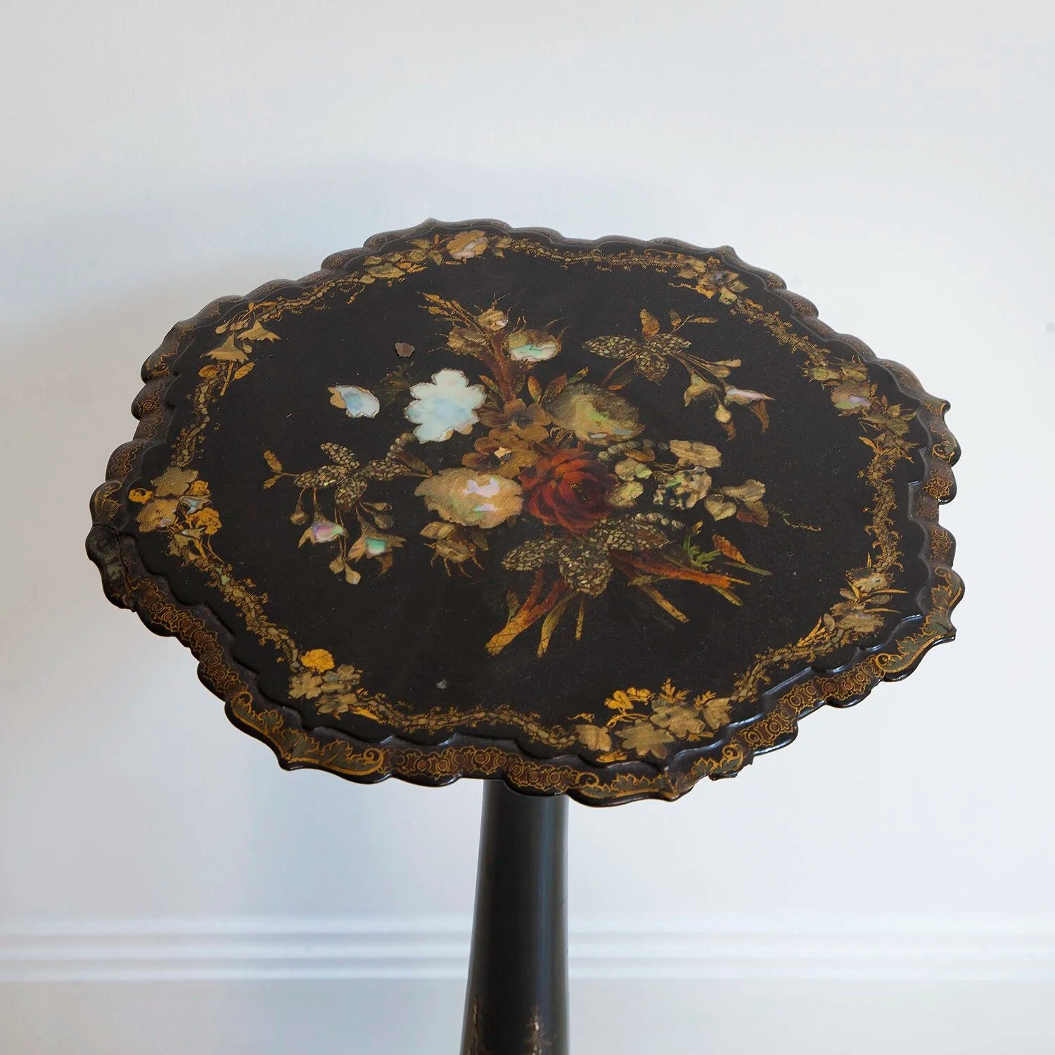 19TH CENTURY PAPIER MACHE SIDE TABLE
