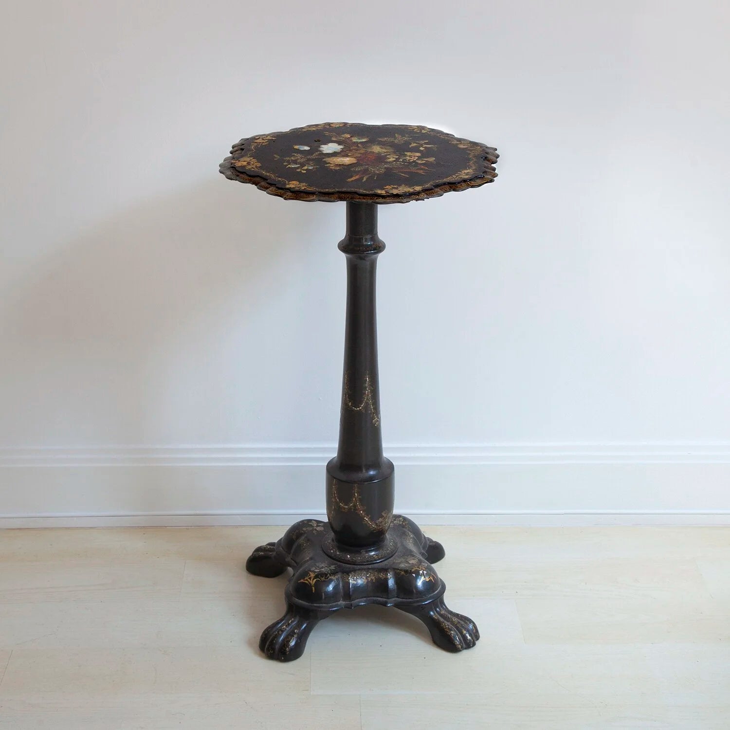 19TH CENTURY PAPIER MACHE SIDE TABLE