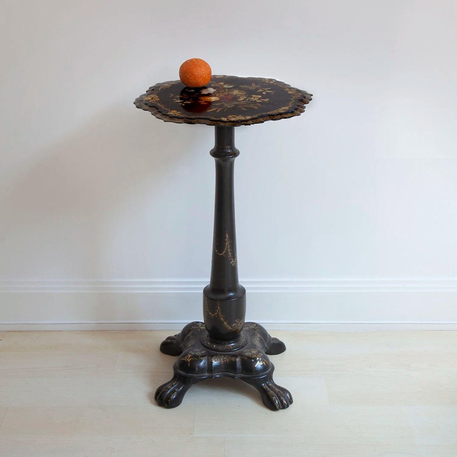 19TH CENTURY PAPIER MACHE SIDE TABLE