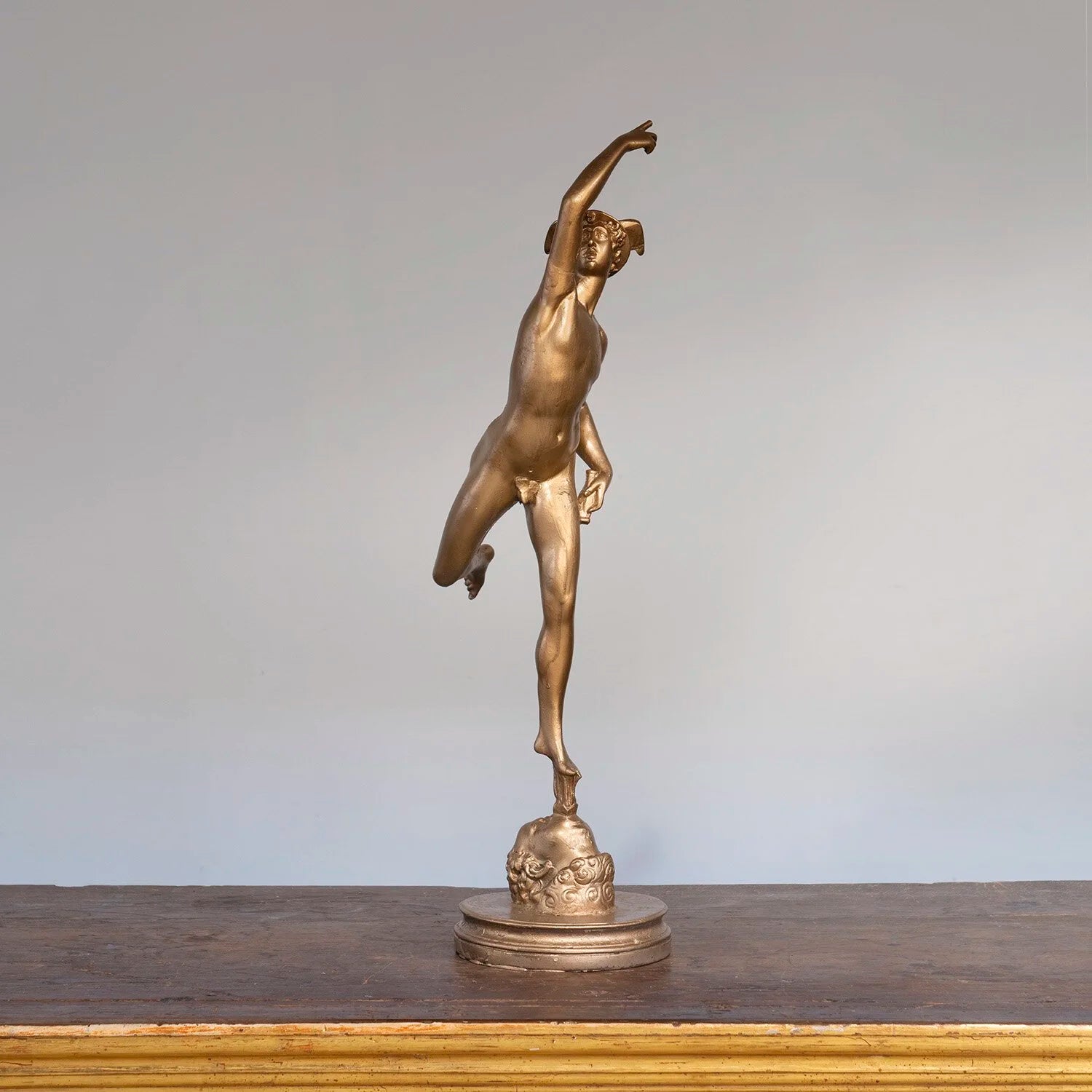 GILT STATUE OF HERMES