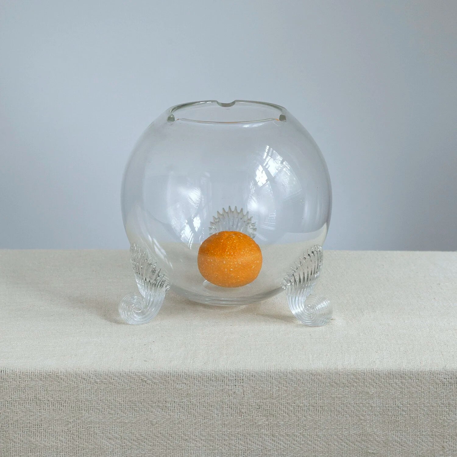 LARGE MURANO BLOWN GLASS FOOTED BOWL