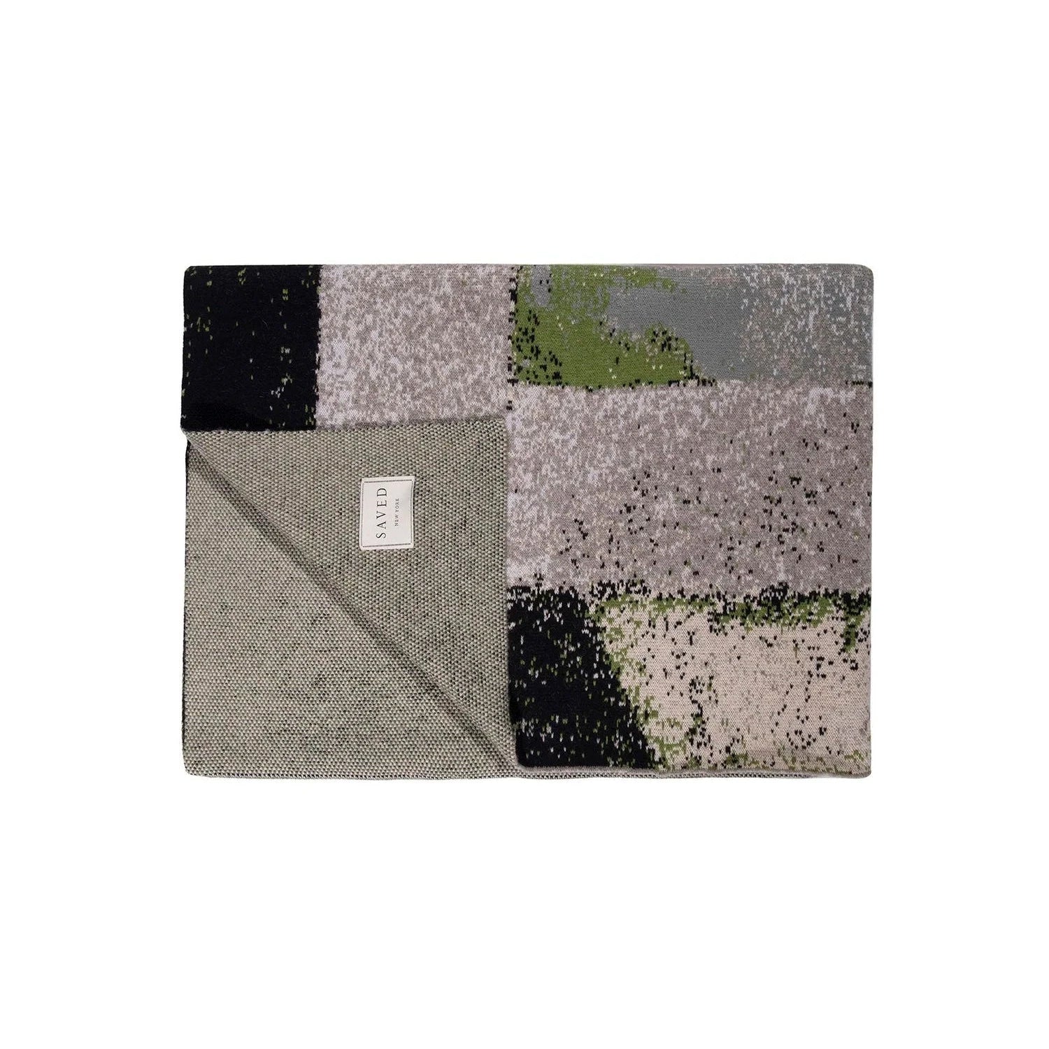 GREEN MARBLE Cashmere Blanket