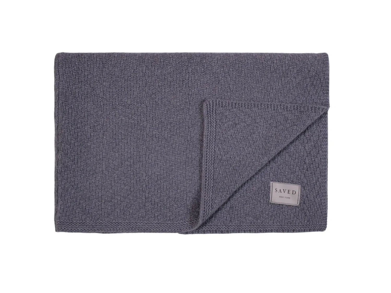 HERRINGBONE KNIT THROW BLANKET