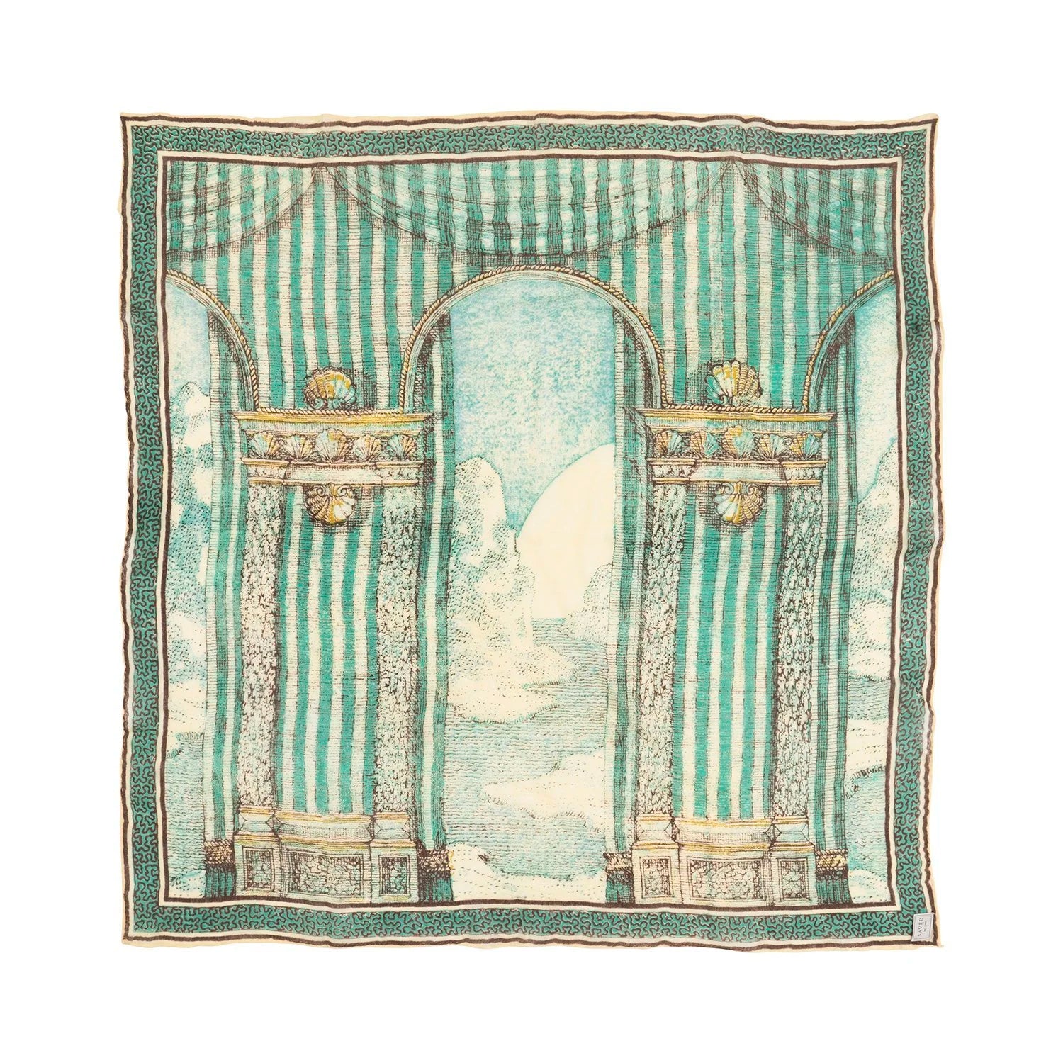 SAVED NY x Lukas The Illustrator "Celestial Columns" Cashmere Scarf