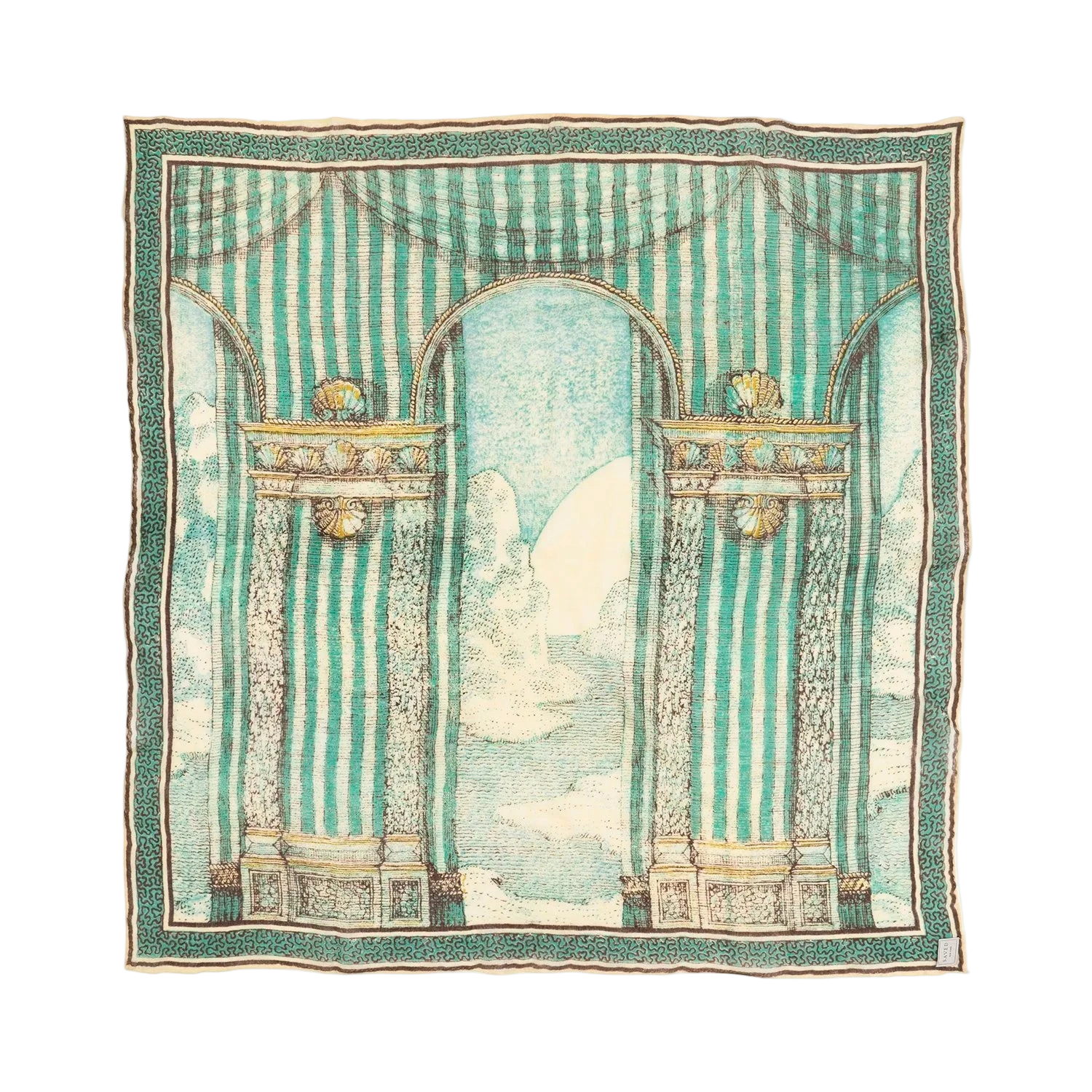 SAVED NY x Lukas The Illustrator "Celestial Columns" Cashmere Scarf