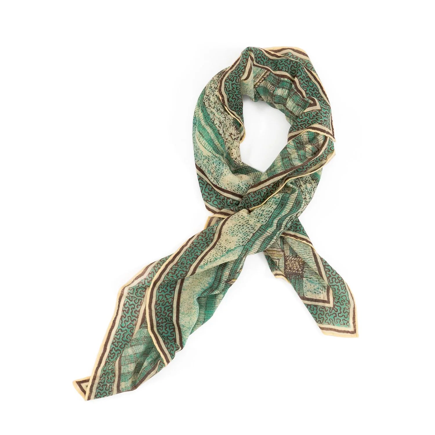 SAVED NY x Lukas The Illustrator "Celestial Columns" Cashmere Scarf