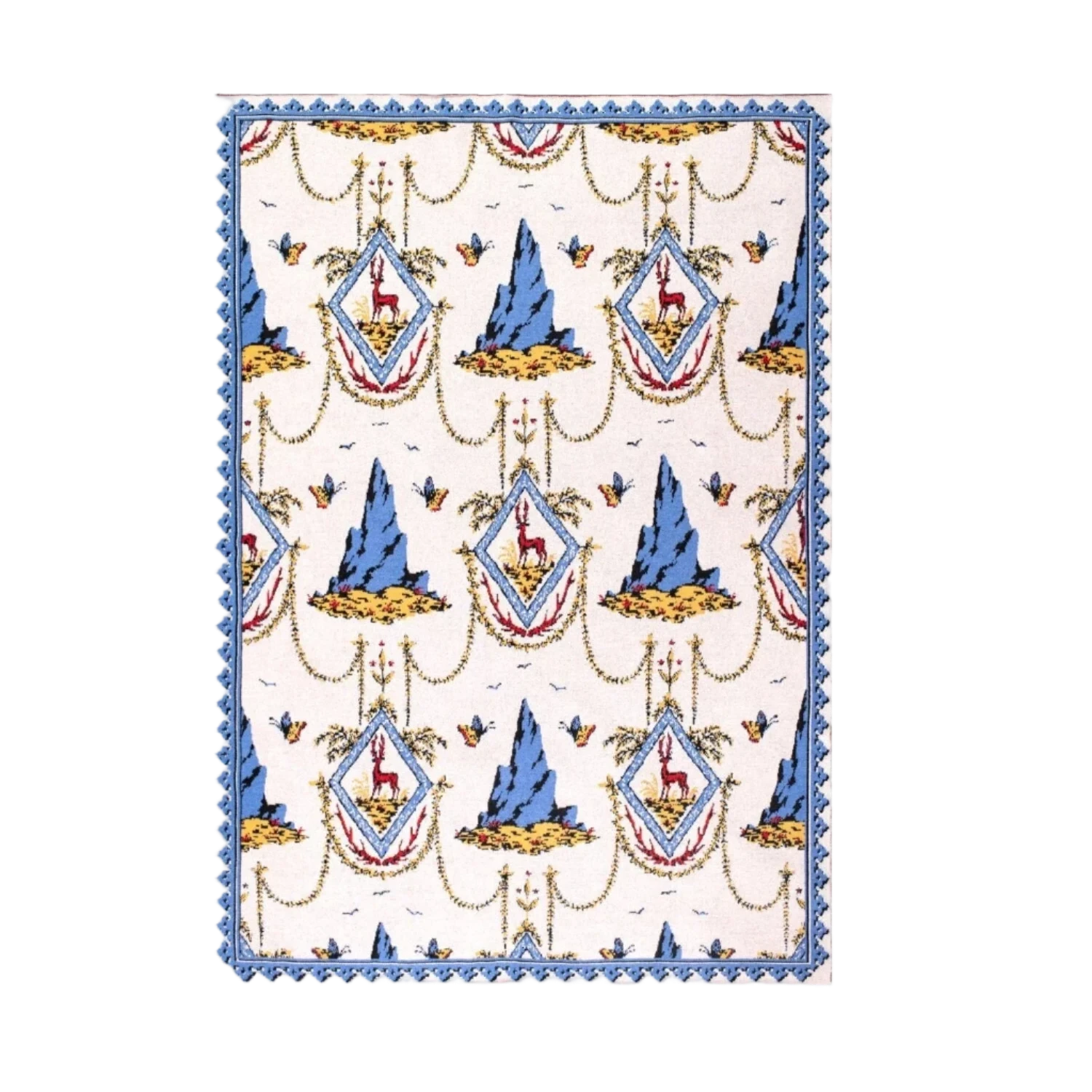 SAVED NY x LUKAS THE ILLUSTRATOR "ALPINE STAG" Cashmere Blanket