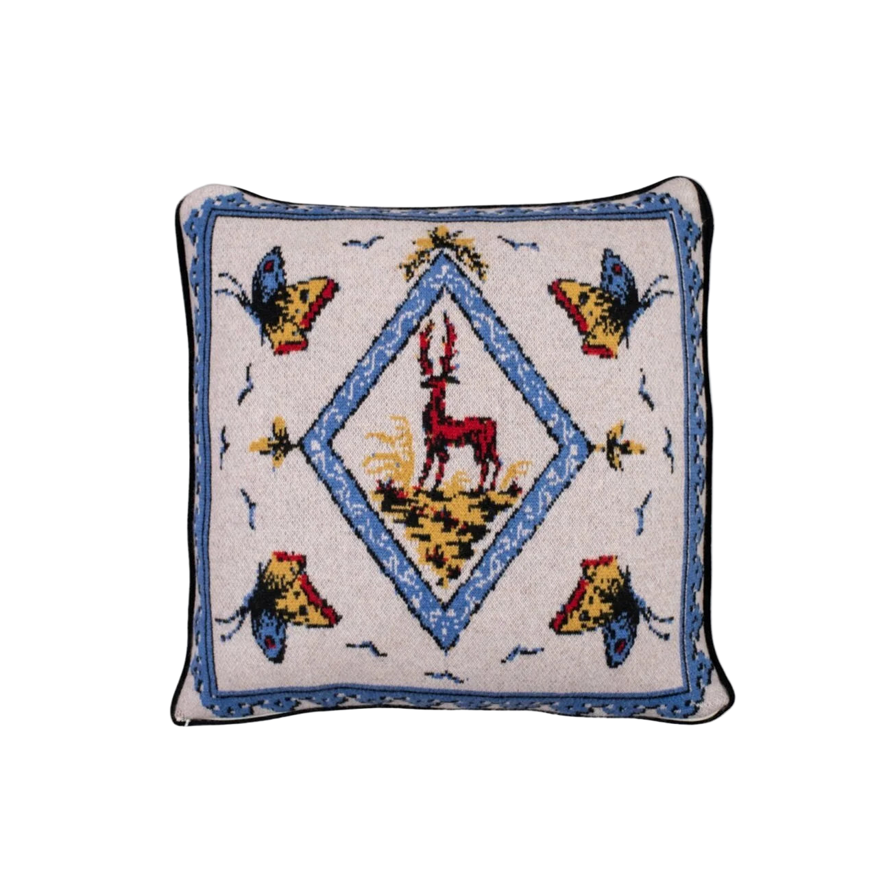 Saved NY x LUKAS THE ILLUSTRATOR "Alpine Stag" Cashmere Pillows