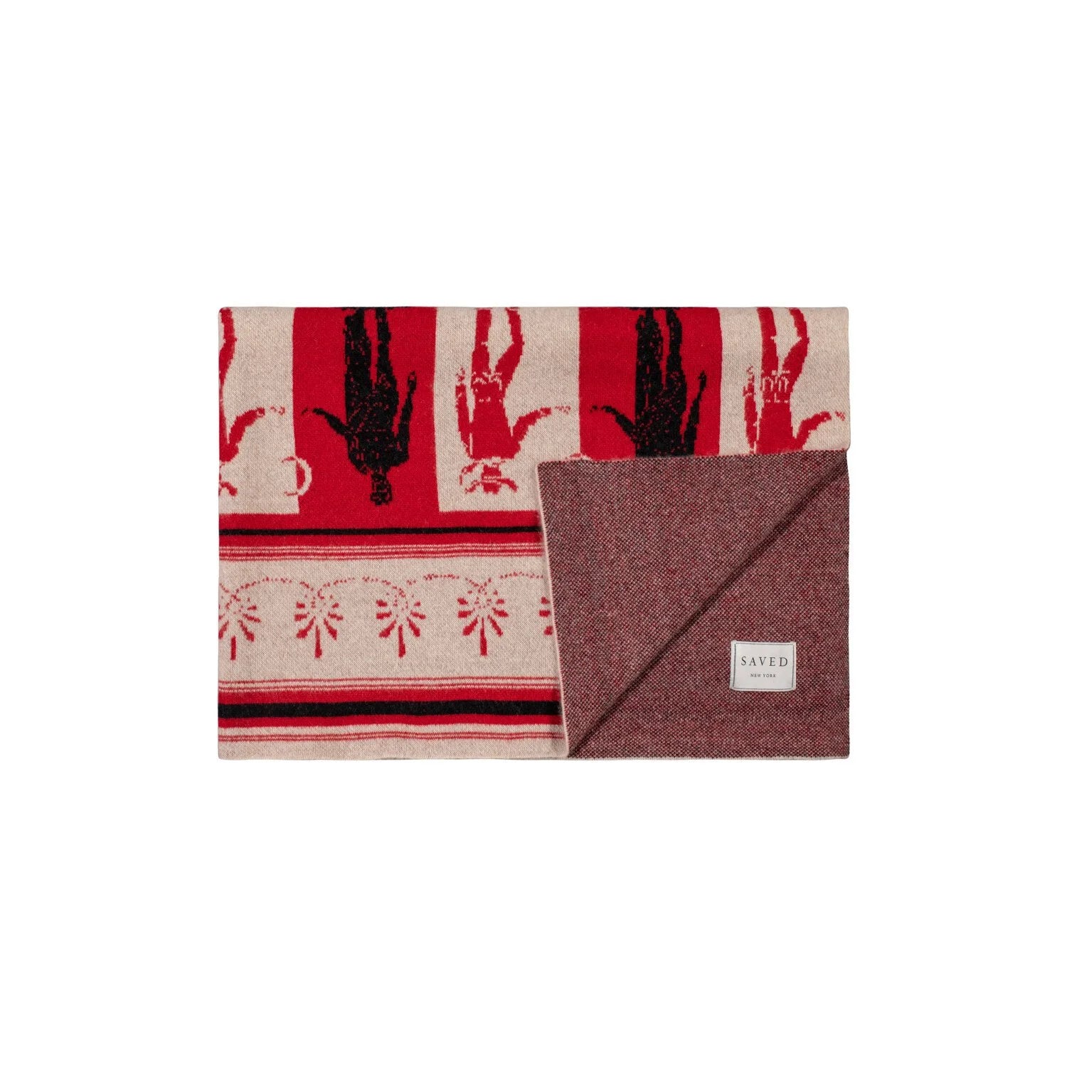 SAVED NY x LUKAS THE ILLUSTRATOR "CONTRAPPOSTO" Cashmere Blankets