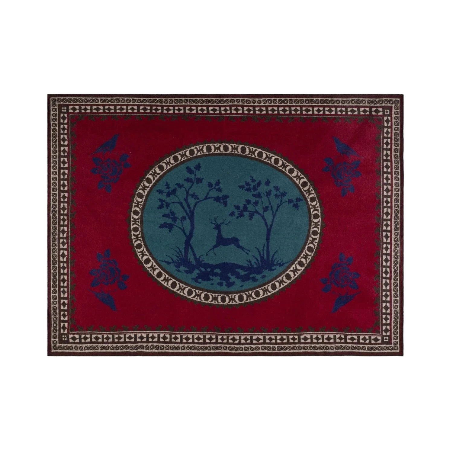 SAVED NY x LUKAS THE ILLUSTRATOR "DANCE OF THE DEER" Cashmere Blankets