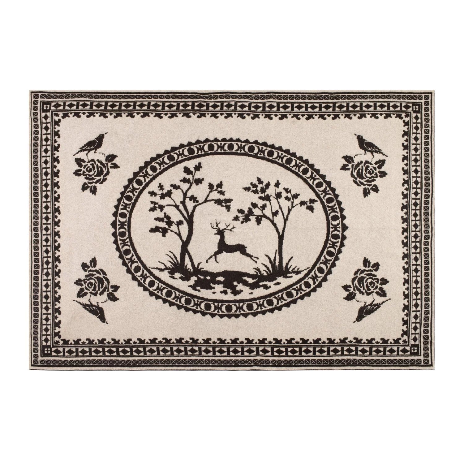SAVED NY x LUKAS THE ILLUSTRATOR "DANCE OF THE DEER" Cashmere Blankets