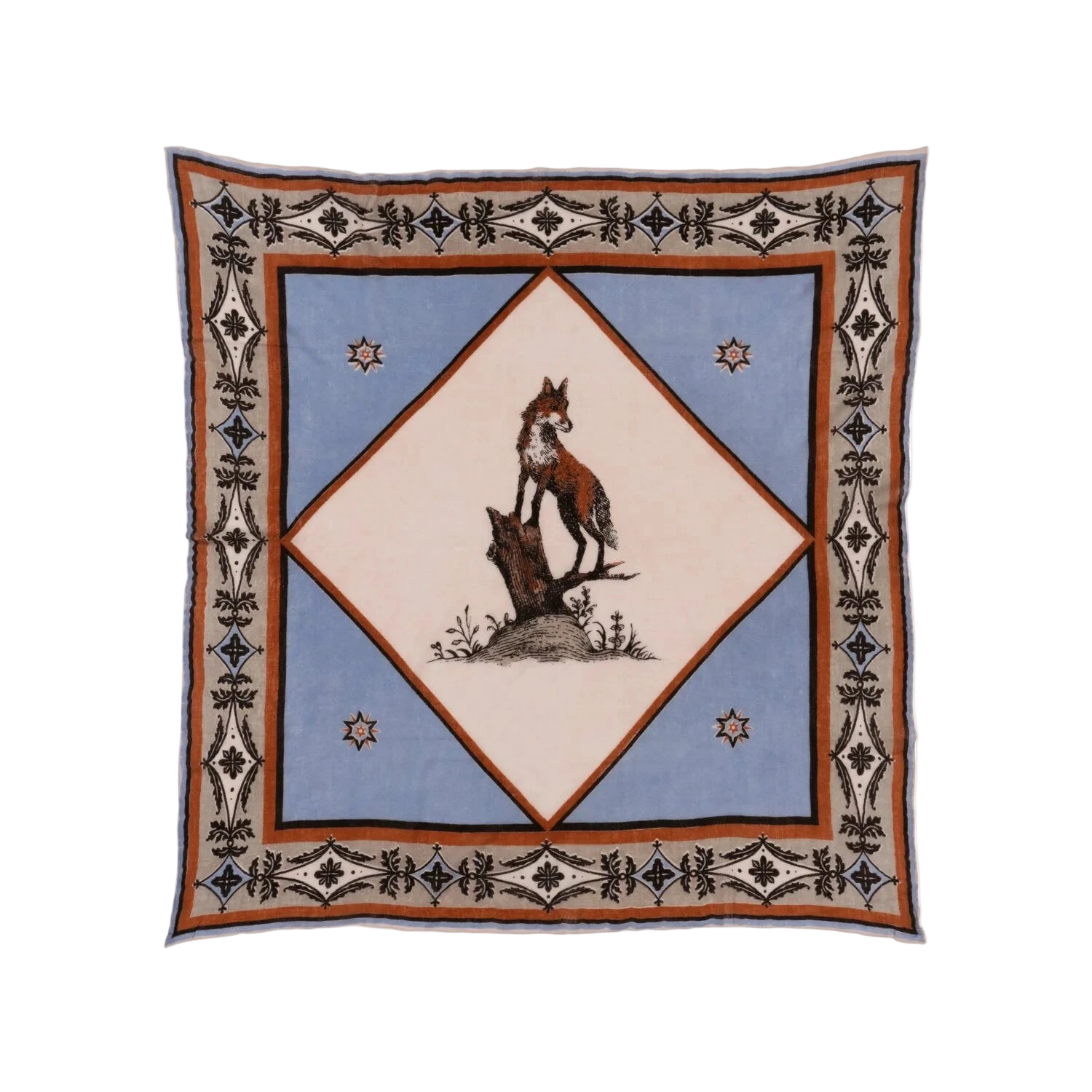 SAVED NY x Lukas the Illustrator "Fairy Tale Fox" Cashmere scarf