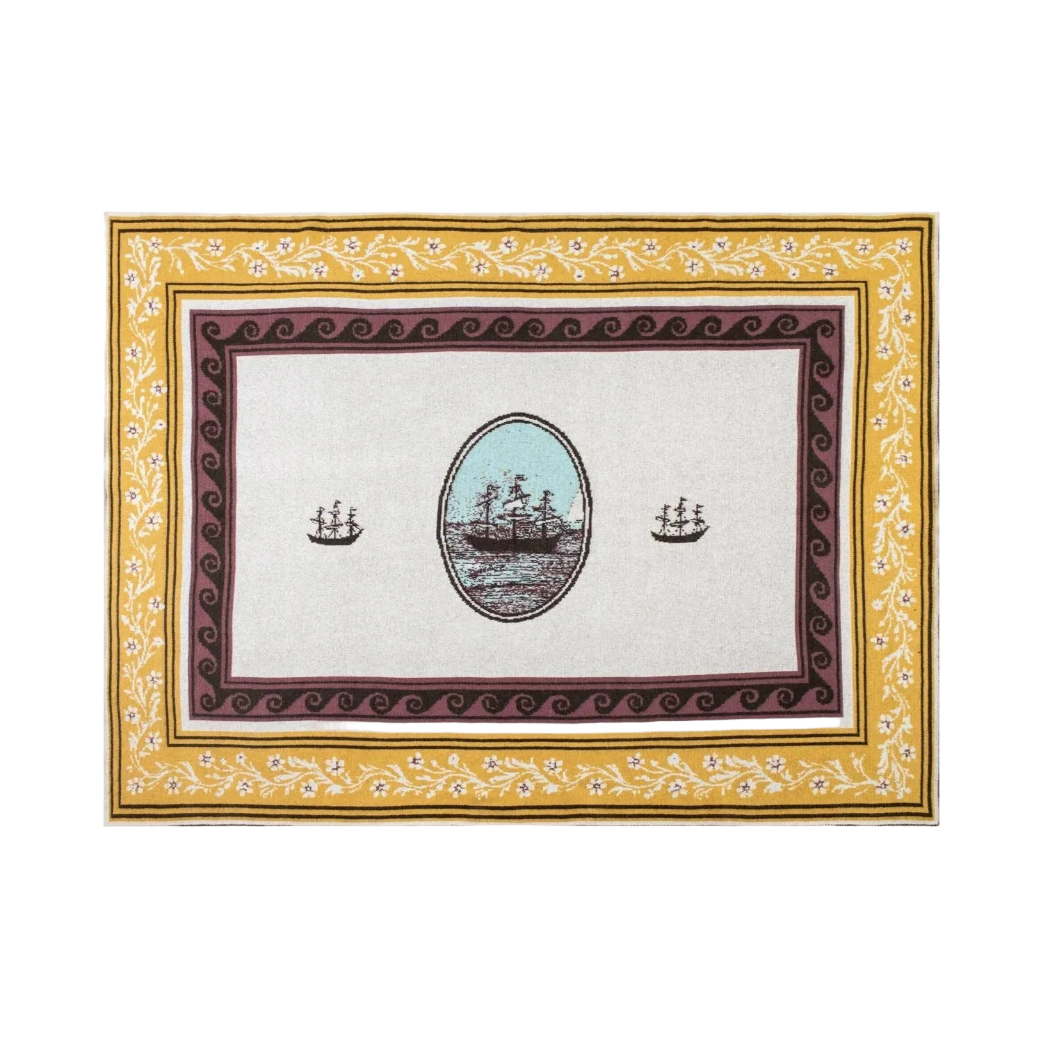 SAVED NY x Lukas the Illustrator "High Seas" Cashmere Blanket