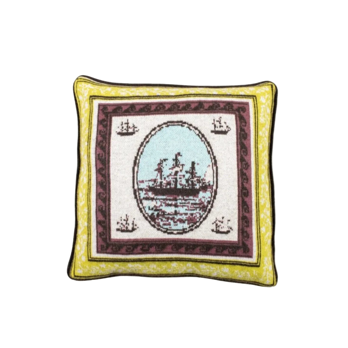 SAVED NY x LUKAS THE ILLUSTRATOR "HIGH SEAS" Cashmere Pillow