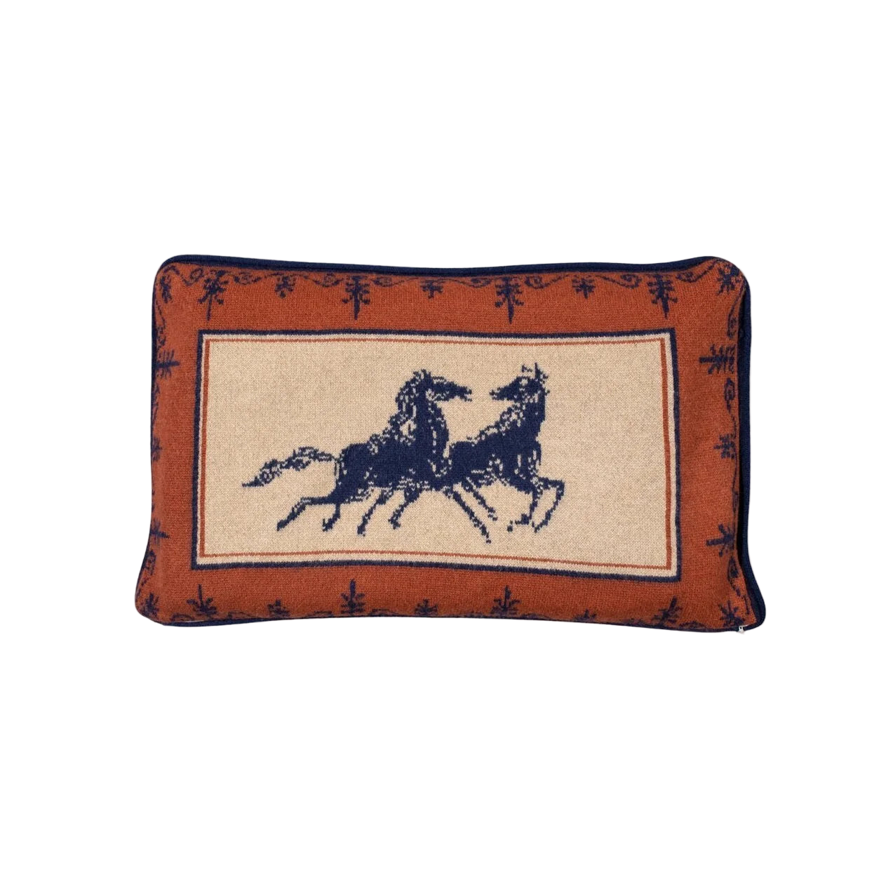 SAVED NY x LUKAS THE ILLUSTRATOR "IMMORTAL HORSES" cashmere pillow