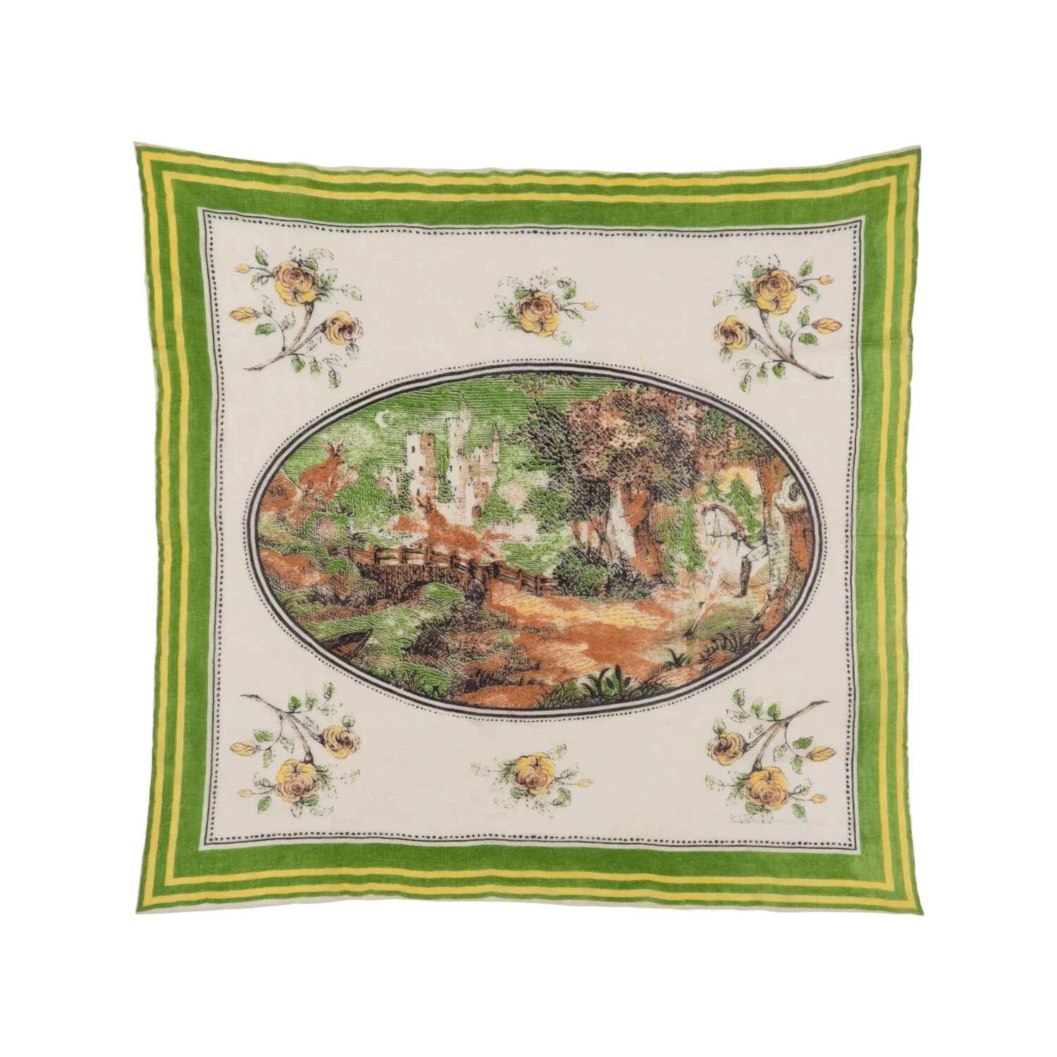 SAVED NY x LUKAS THE ILLUSTRATOR "KNIGHT OF THE YELLOW ROSE" Cashmere Scarf