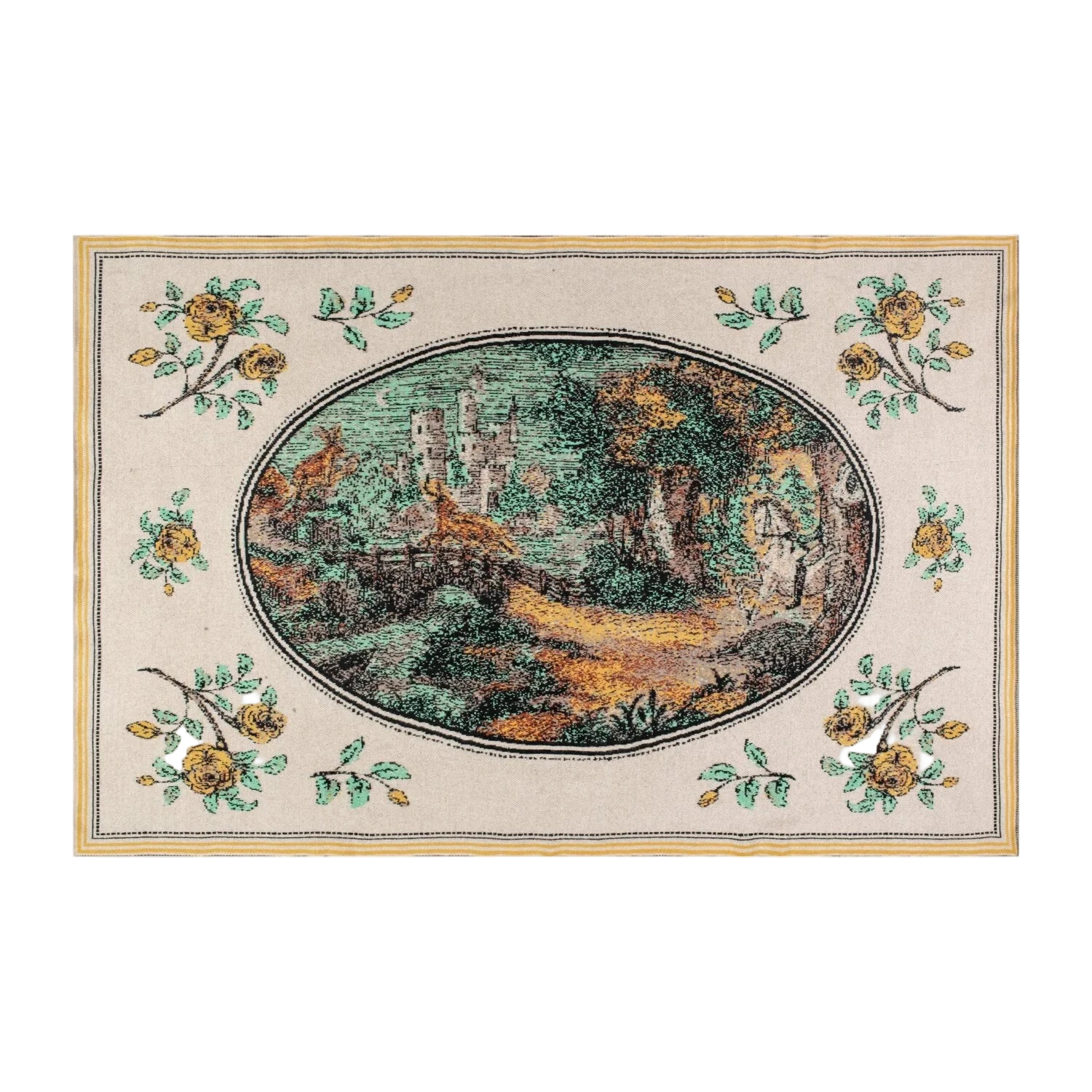 SAVED NY x LUKAS THE ILLUSTRATOR "KNIGHT OF THE YELLOW ROSE" Cashmere Blanket