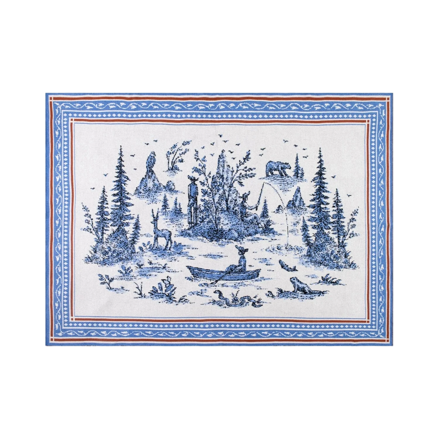 SAVED NY x LUKAS THE ILLUSTRATOR "MOUNTAIN MAN" Cashmere Blankets