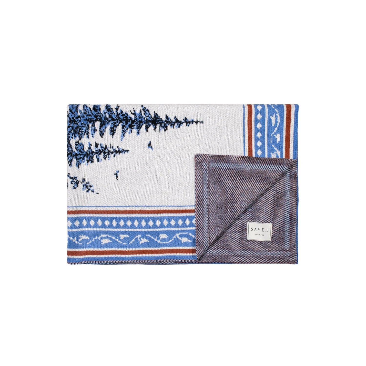 SAVED NY x LUKAS THE ILLUSTRATOR "MOUNTAIN MAN" Cashmere Blankets