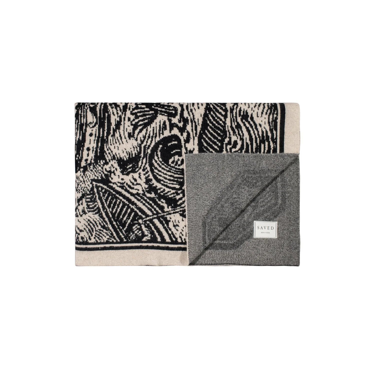 SAVED NY x LUKAS THE ILLUSTRATOR "NEPTUNE" Cashmere Blanket