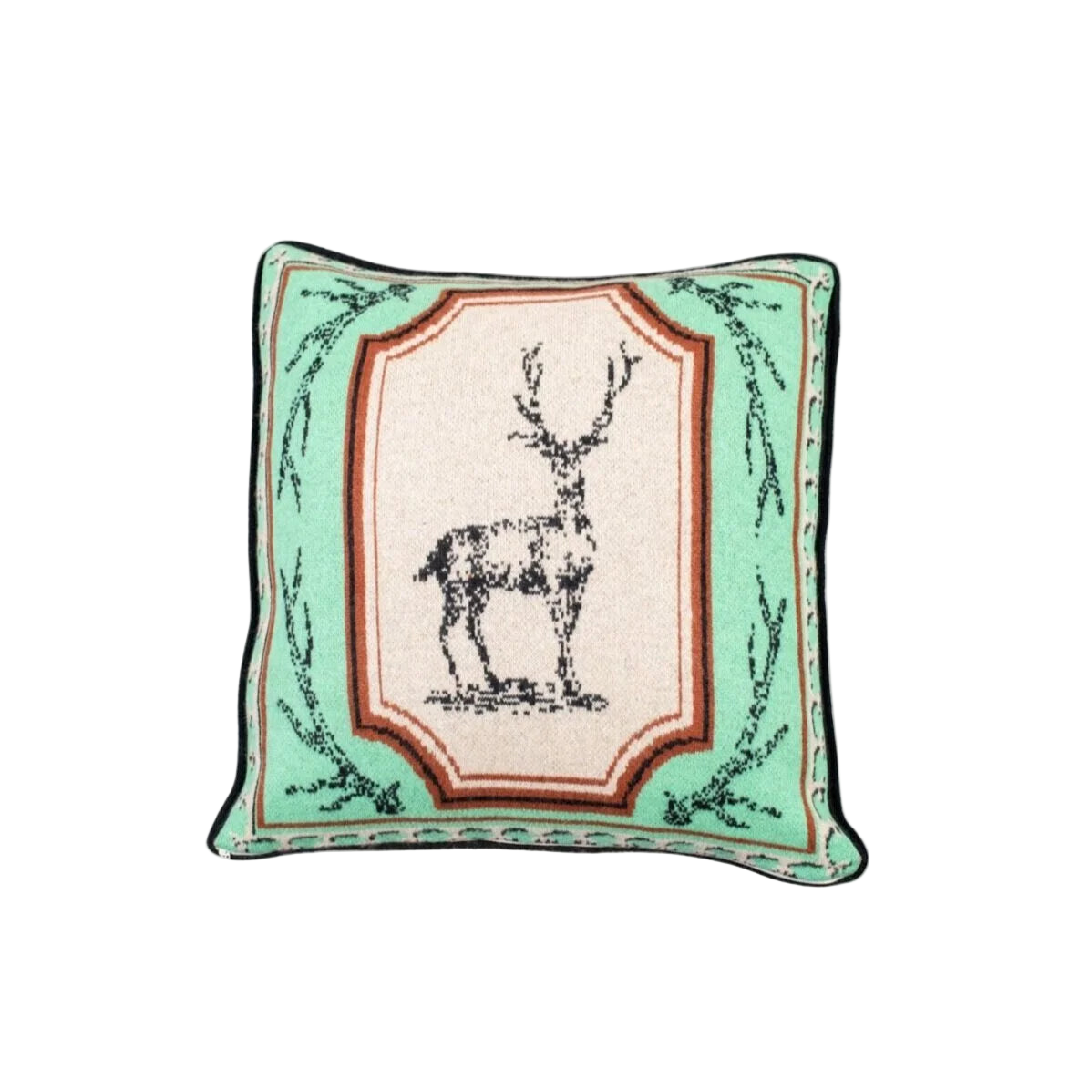 SAVED NY x Lukas the Illustrator "Stag" Cashmere Pillow