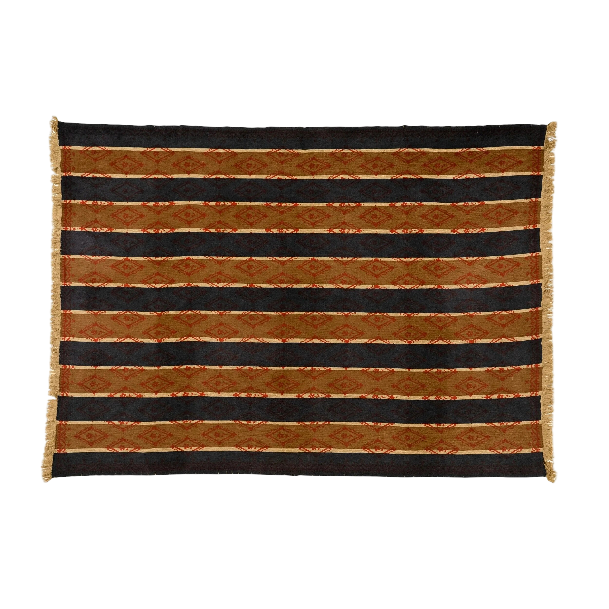 SAVED NY x Lukas the Illustrator "Wallpaper Stripe" Woven Cashmere Throw