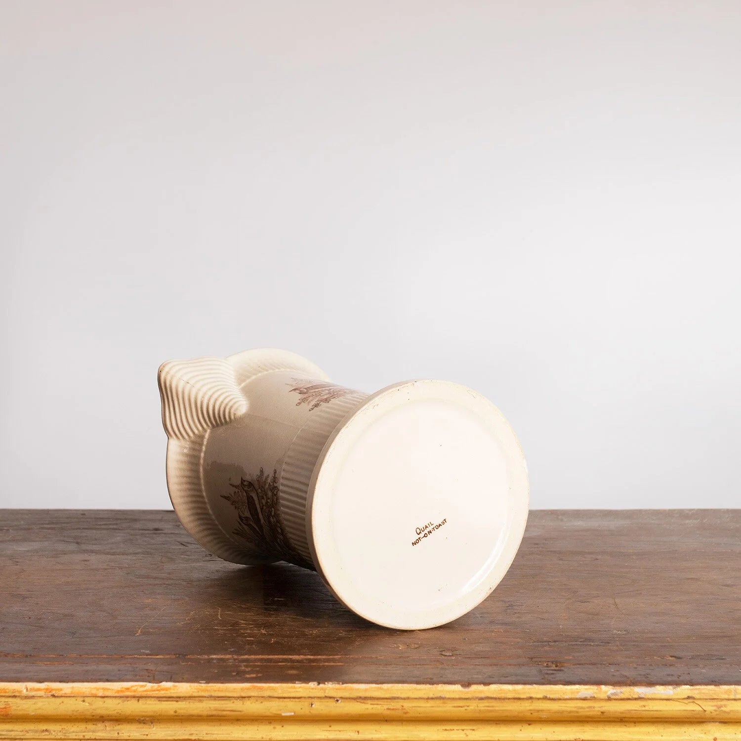 LARGE IRONSTONE TRANSFERWARE PITCHER