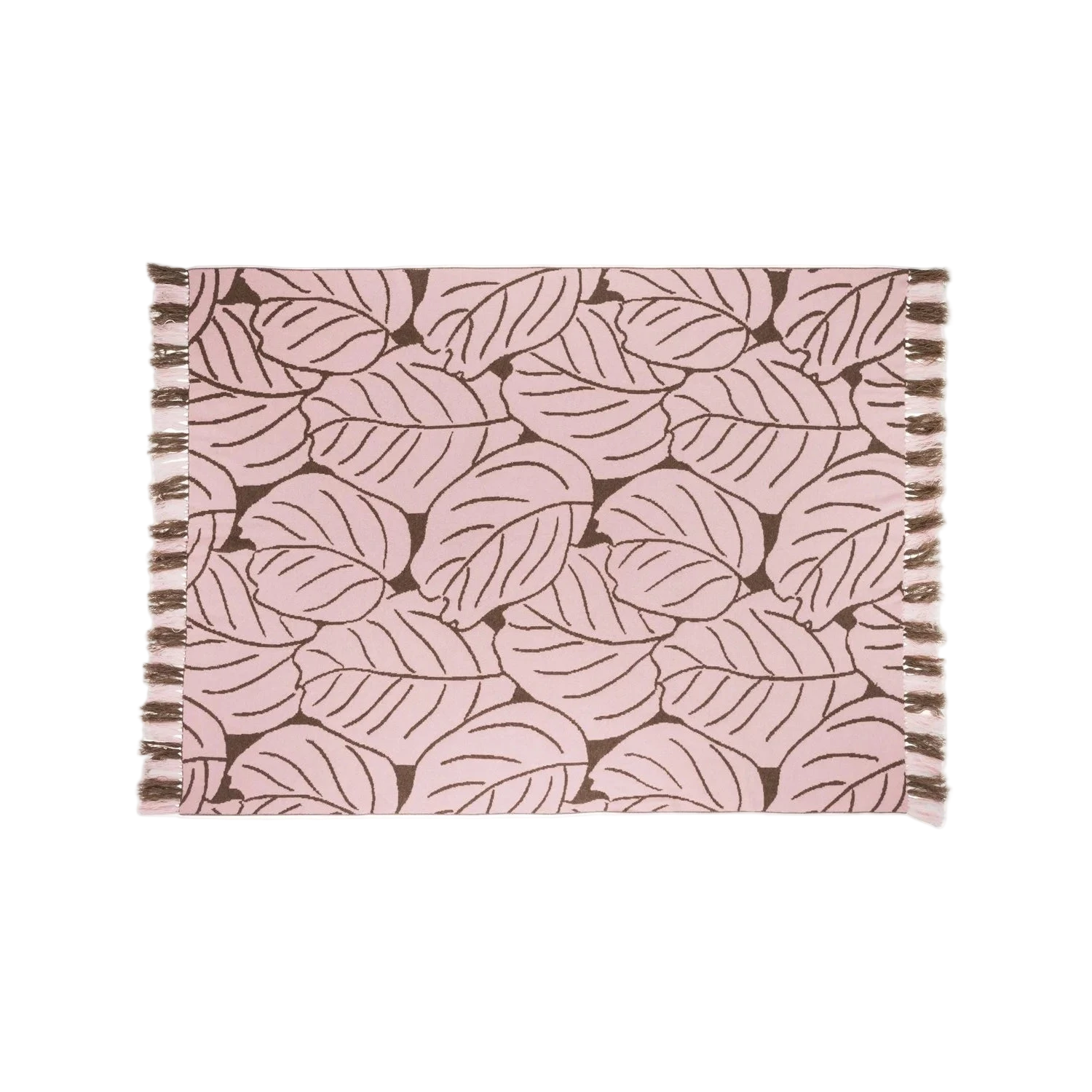 "LEAVES" Cashmere Blend Blanket