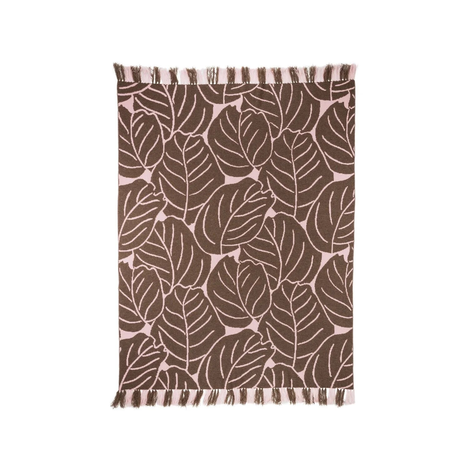 "LEAVES" Cashmere Blend Blanket