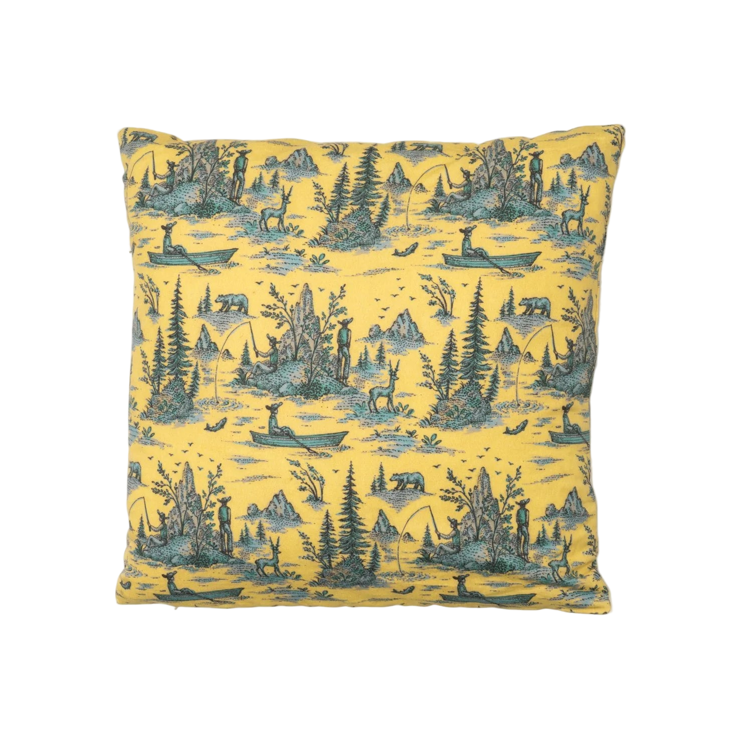 SAVED NY x LUKAS THE ILLUSTRATOR "MOUNTAIN MAN" Cotton Pillows