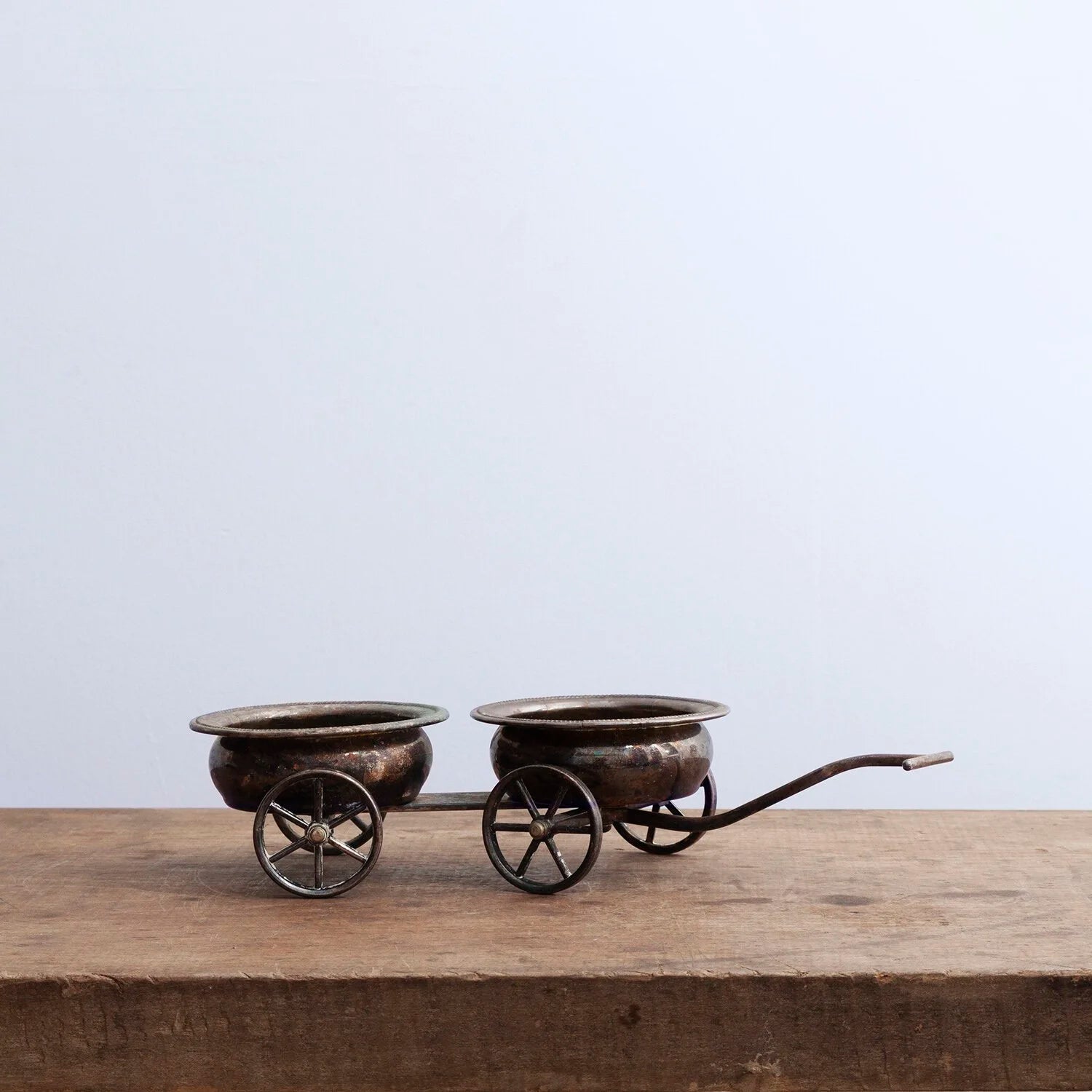 ANTIQUE TABLE BOTTLE CART