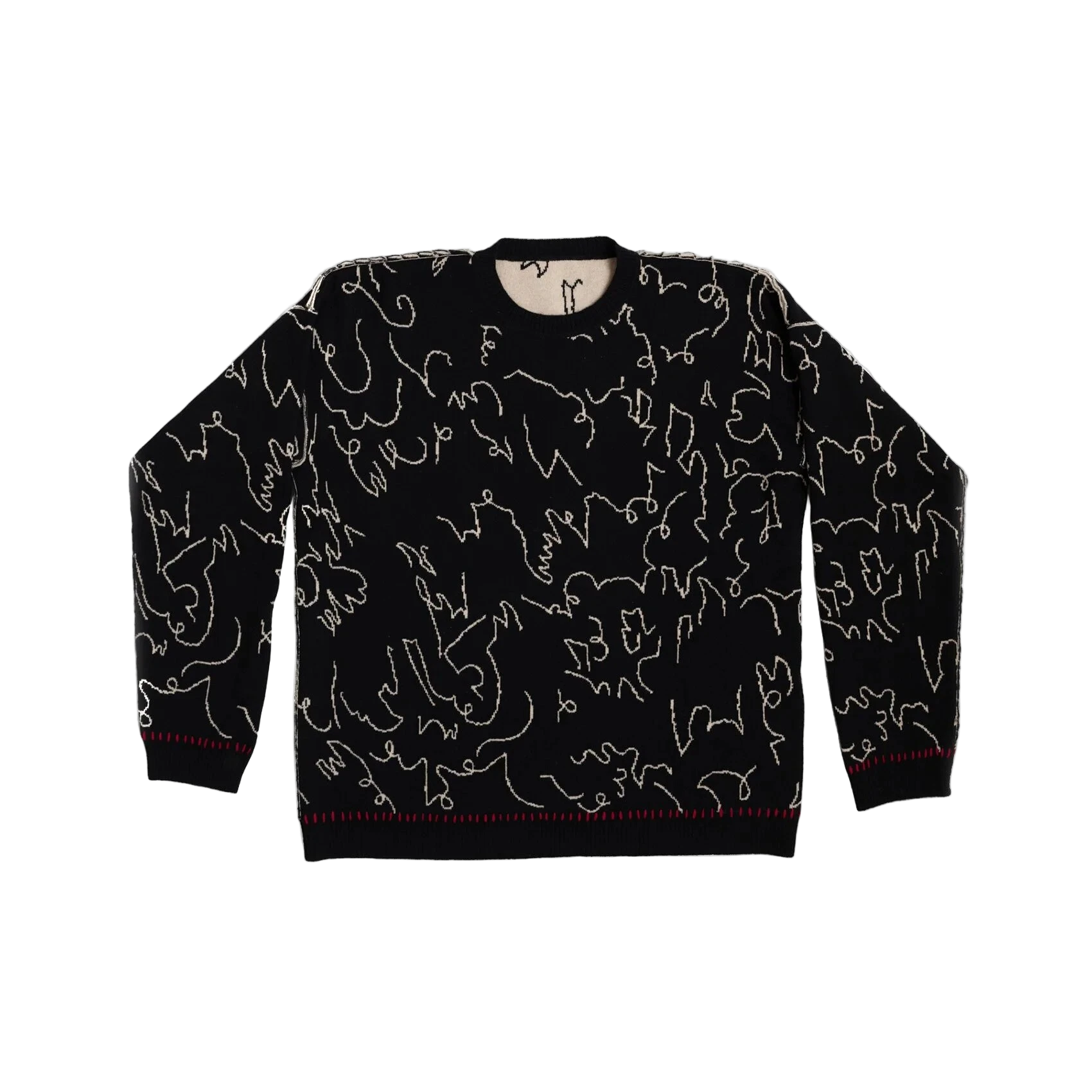 REVERSIBLE MODERN CALLIGRAPHY SWEATER