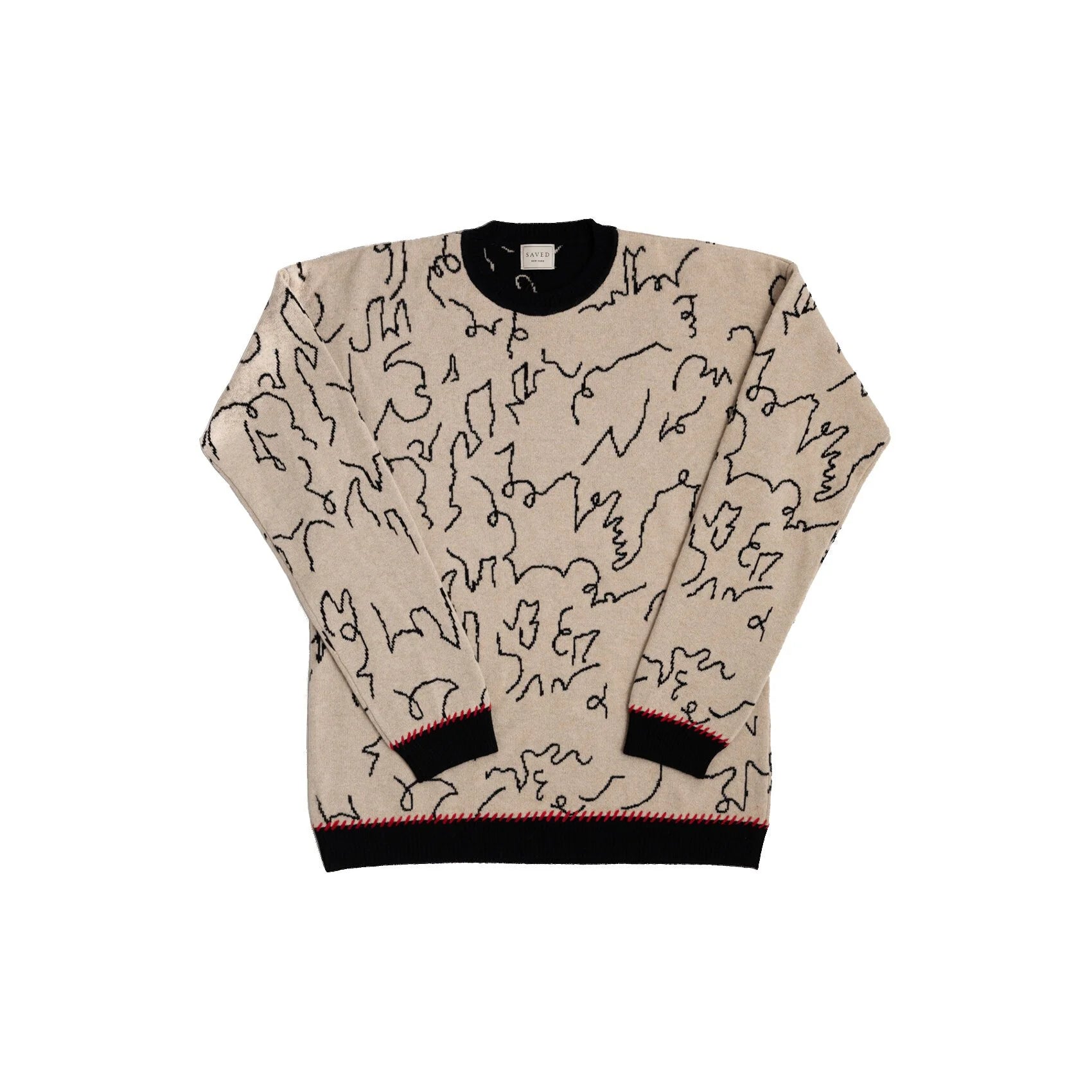 REVERSIBLE MODERN CALLIGRAPHY SWEATER