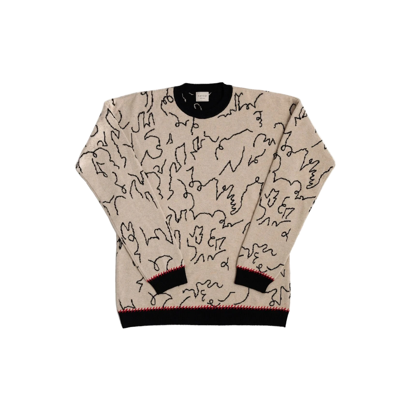 REVERSIBLE MODERN CALLIGRAPHY SWEATER