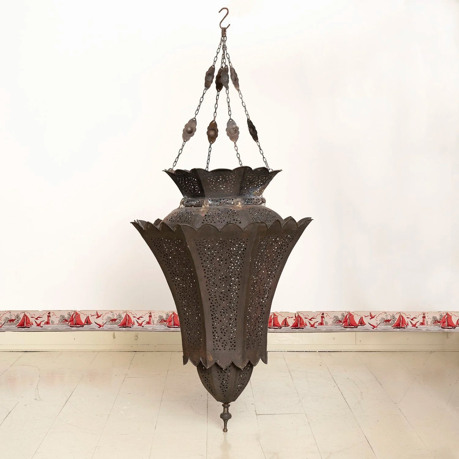 MONUMENTAL PIERCED MOROCCAN LANTERN