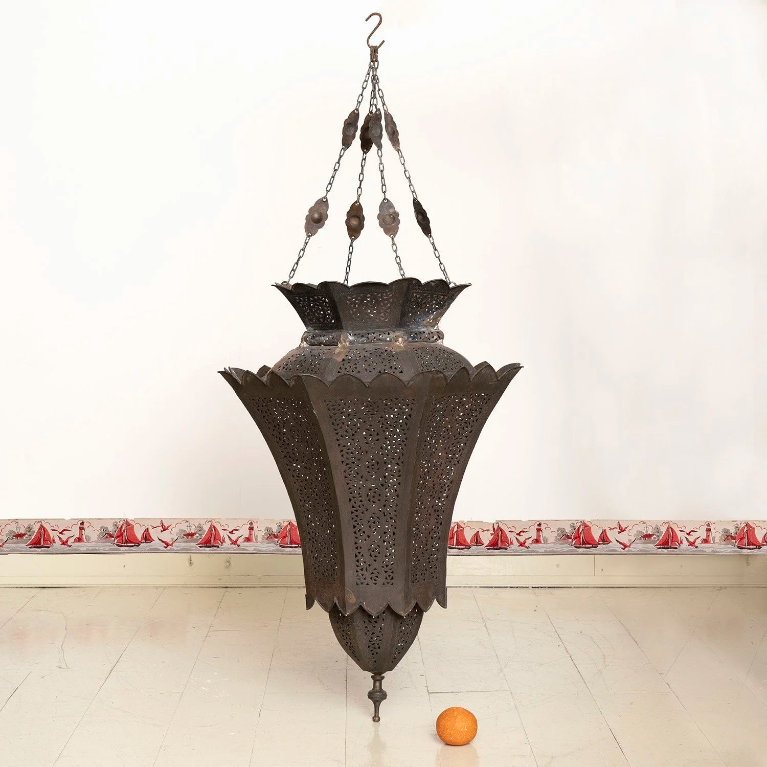 MONUMENTAL PIERCED MOROCCAN LANTERN