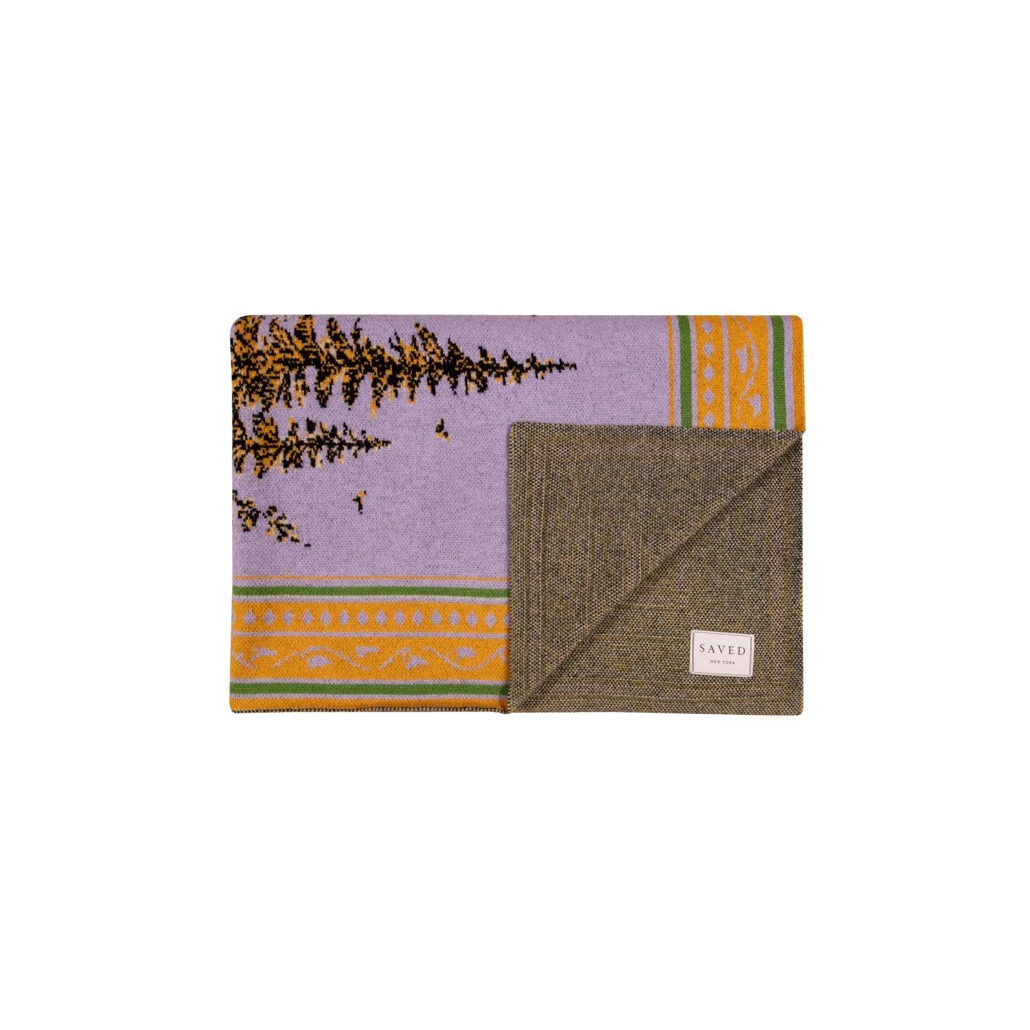 SAVED NY x LUKAS THE ILLUSTRATOR "MOUNTAIN MAN" Cashmere Blankets