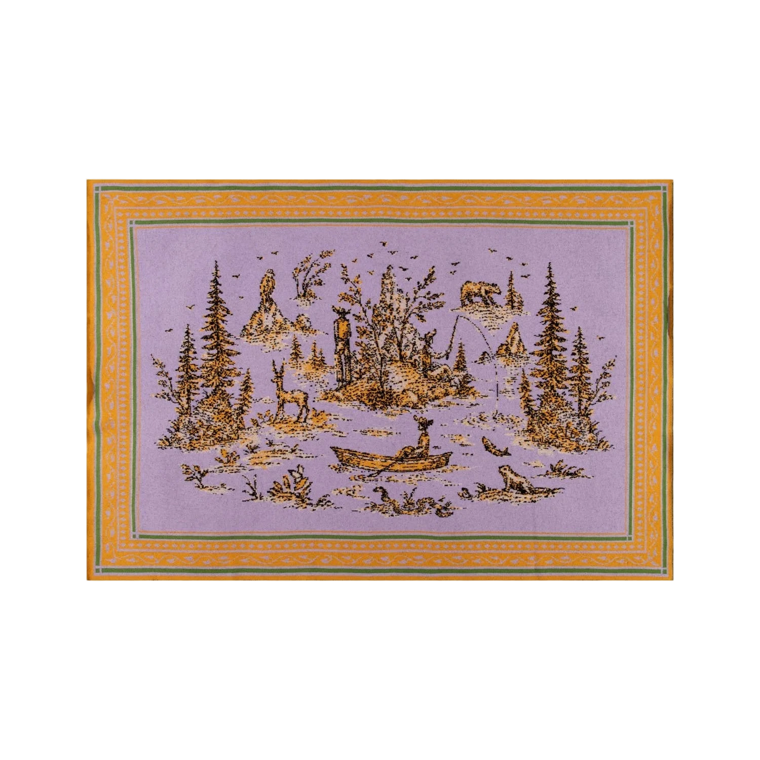 SAVED NY x LUKAS THE ILLUSTRATOR "MOUNTAIN MAN" Cashmere Blankets