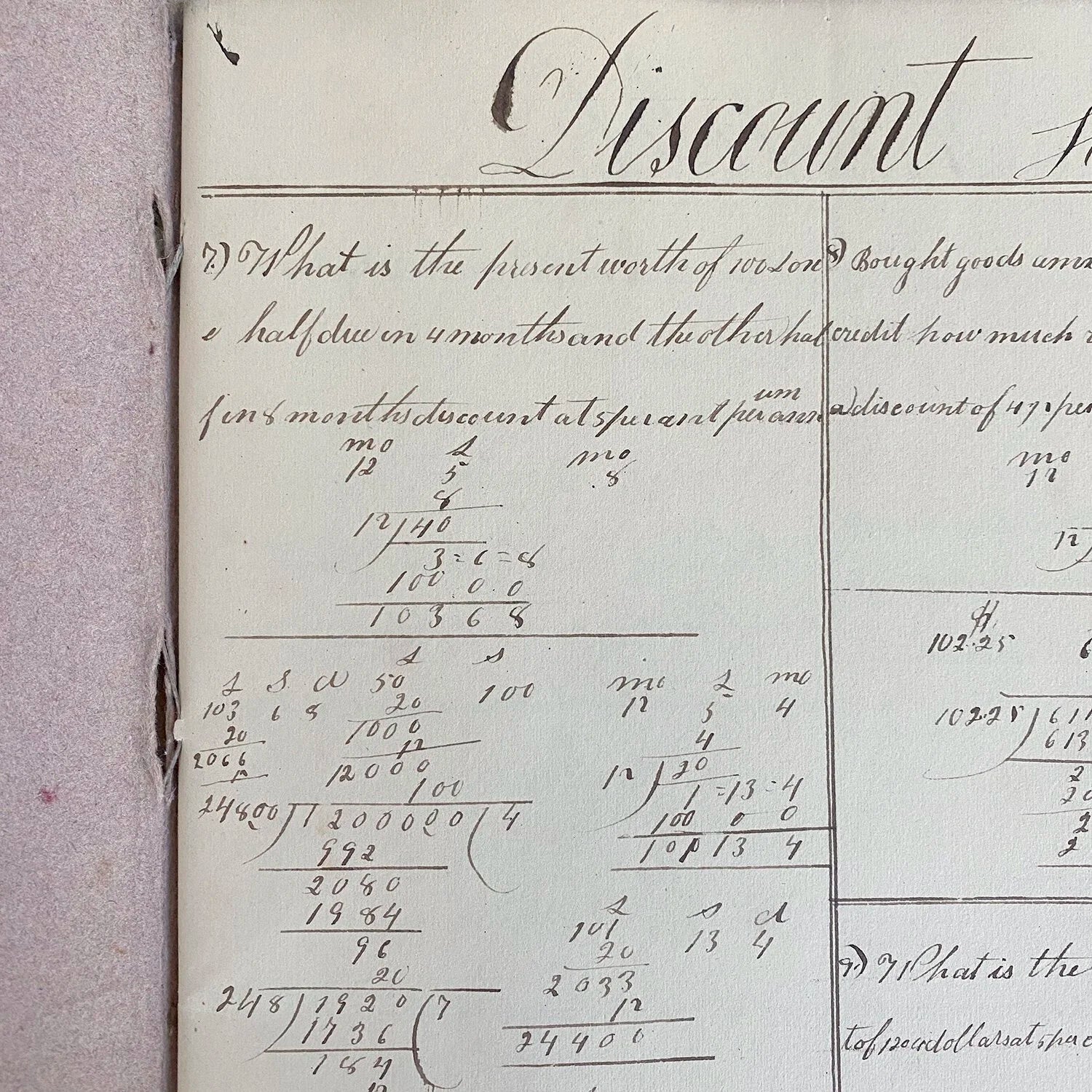 1839 AMERICAN STUDENT NOTE BOOK