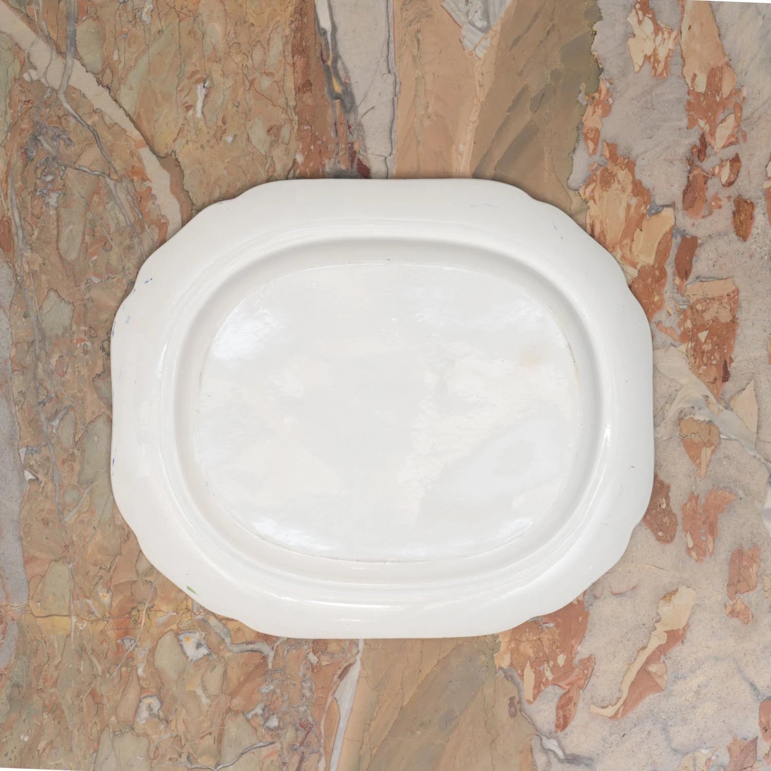 ANTIQUE PAIR OF HAND PAINTED PLATTERS