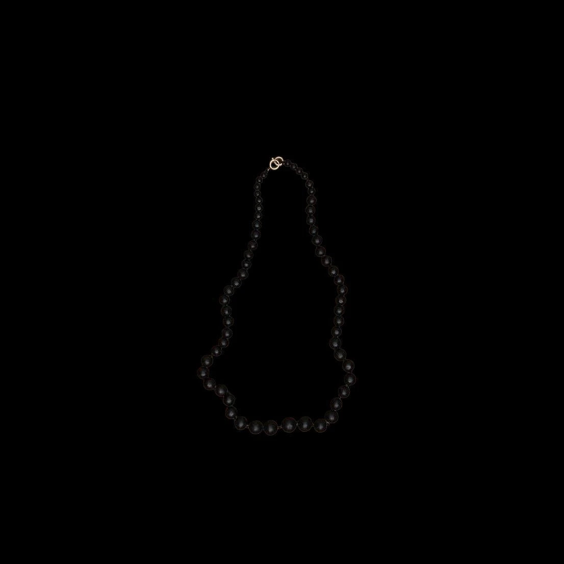 VICTORIAN ROSE BEADS MOURNING NECKLACE, catalog view