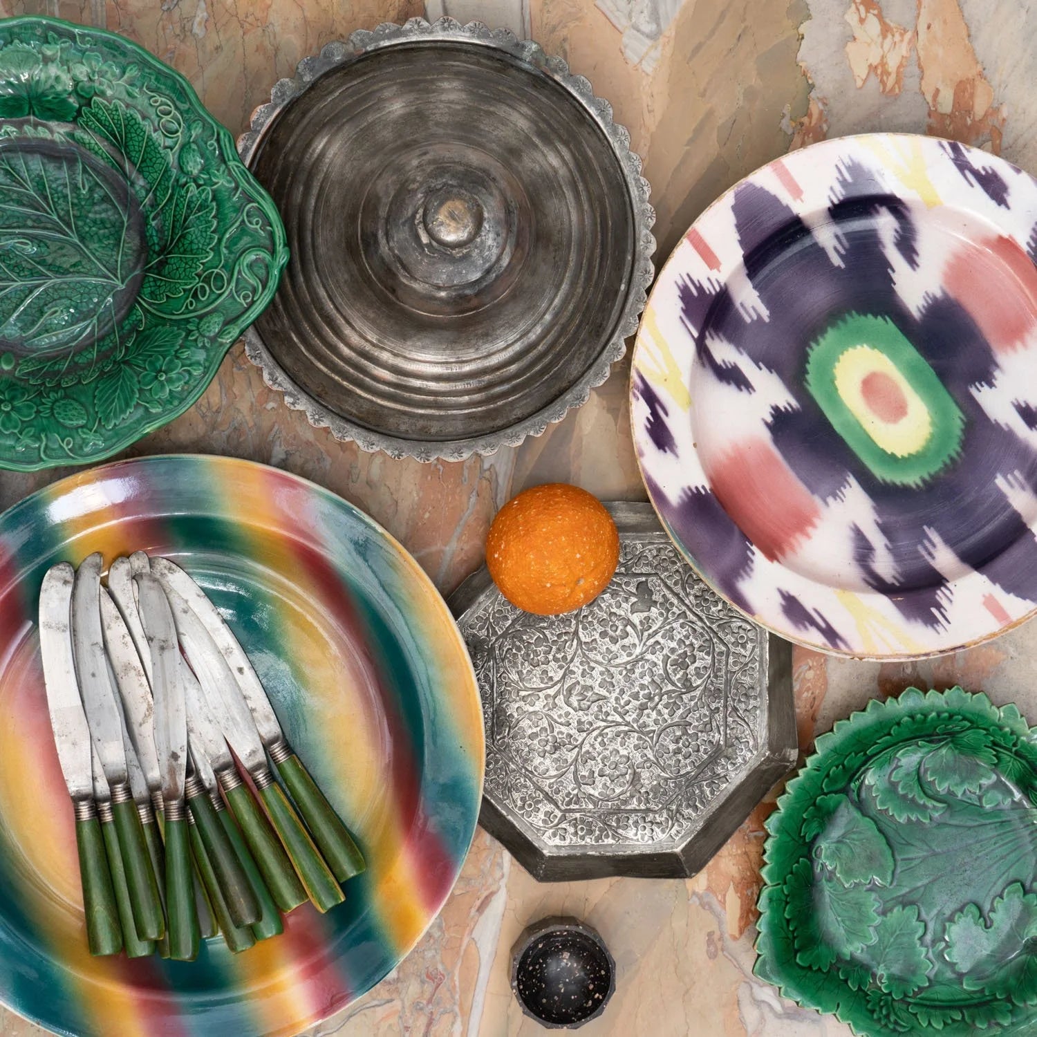 OTTOMAN COVERED SERVING DISH III