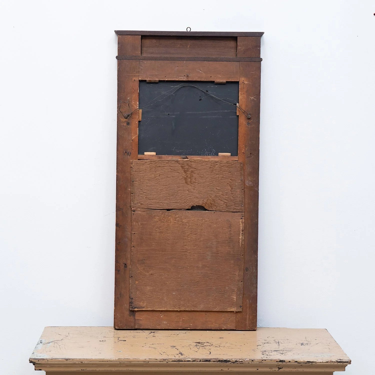 ANTIQUE AMERICAN SHERATON STYLE MIRROR