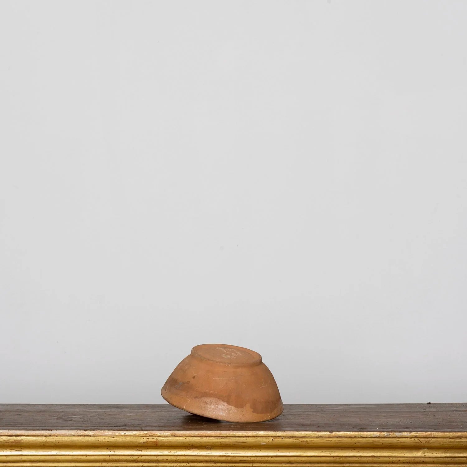 REDWARE POTTERY BOWL WITH DEER