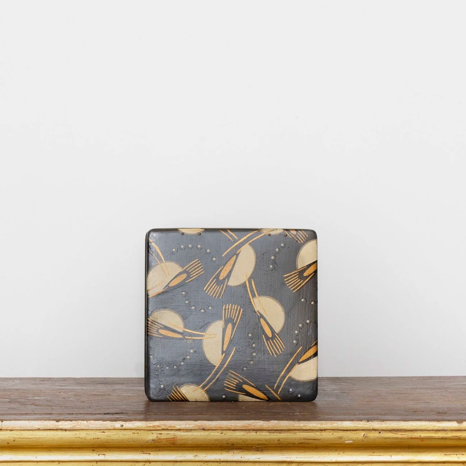 ART DECO BOX with Feather Motif