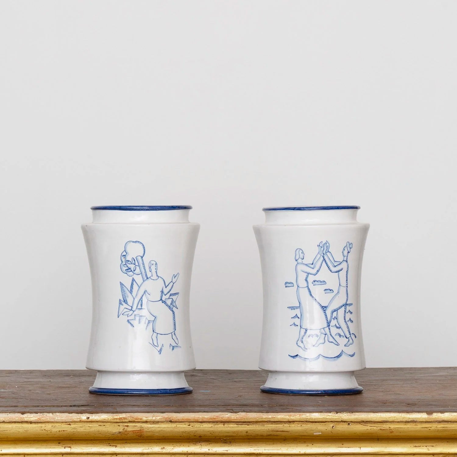 PAIR VASES IN THE STYLE OF GIO PONTi